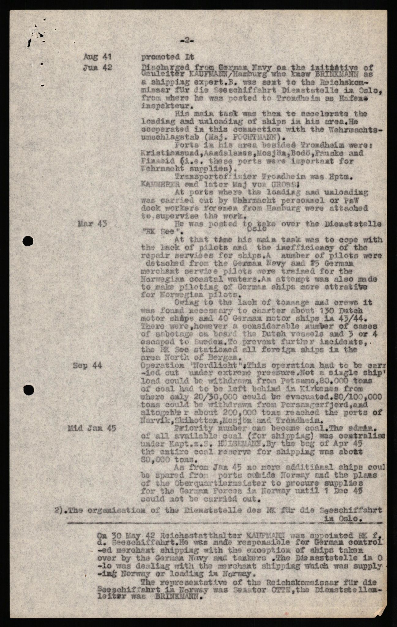 Forsvaret, Forsvarets overkommando II, AV/RA-RAFA-3915/D/Db/L0023: CI Questionaires. Tyske okkupasjonsstyrker i Norge. Tyskere., 1945-1946, p. 531