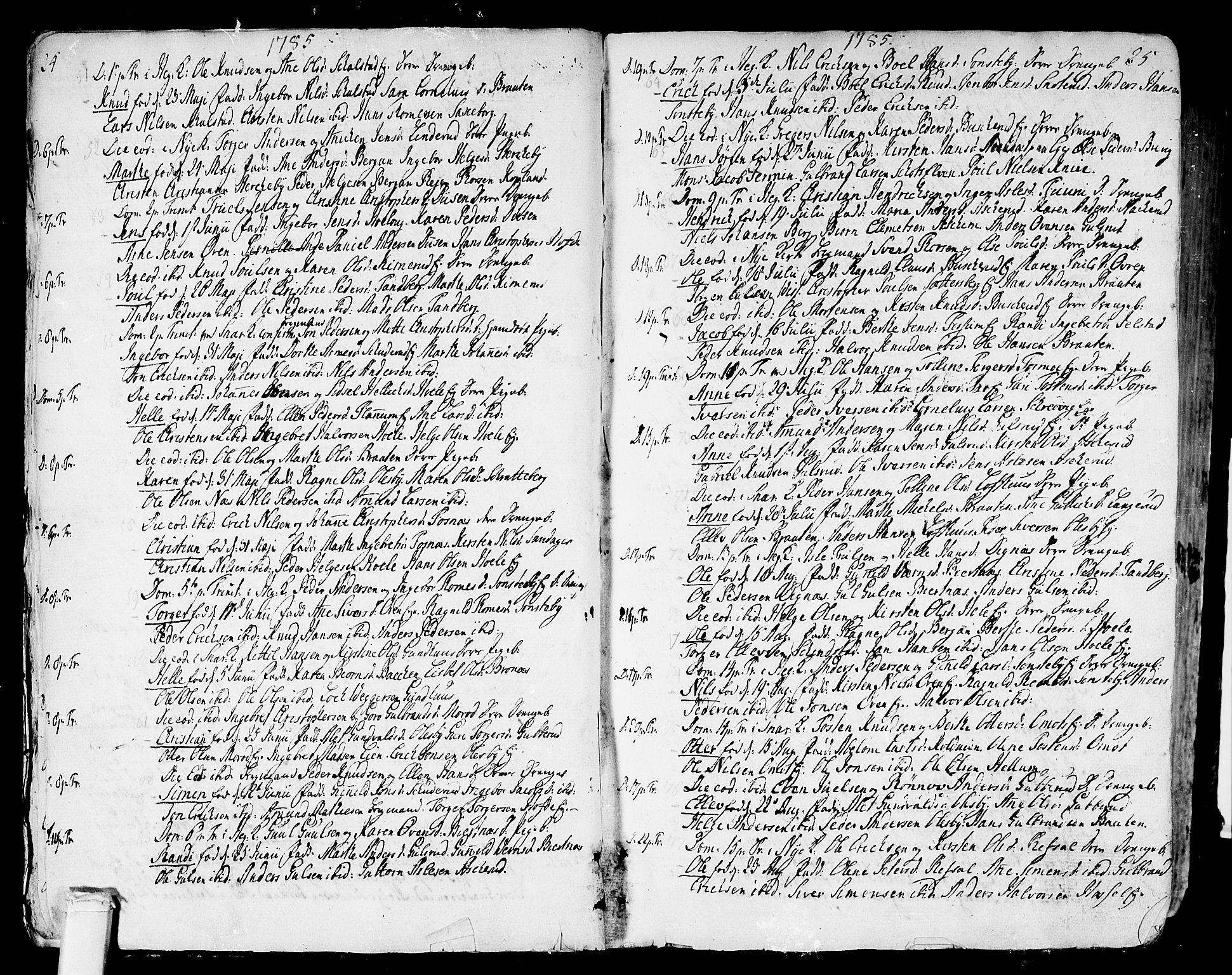 Modum kirkebøker, SAKO/A-234/F/Fa/L0003: Parish register (official) no. 3, 1783-1819, p. 24-25