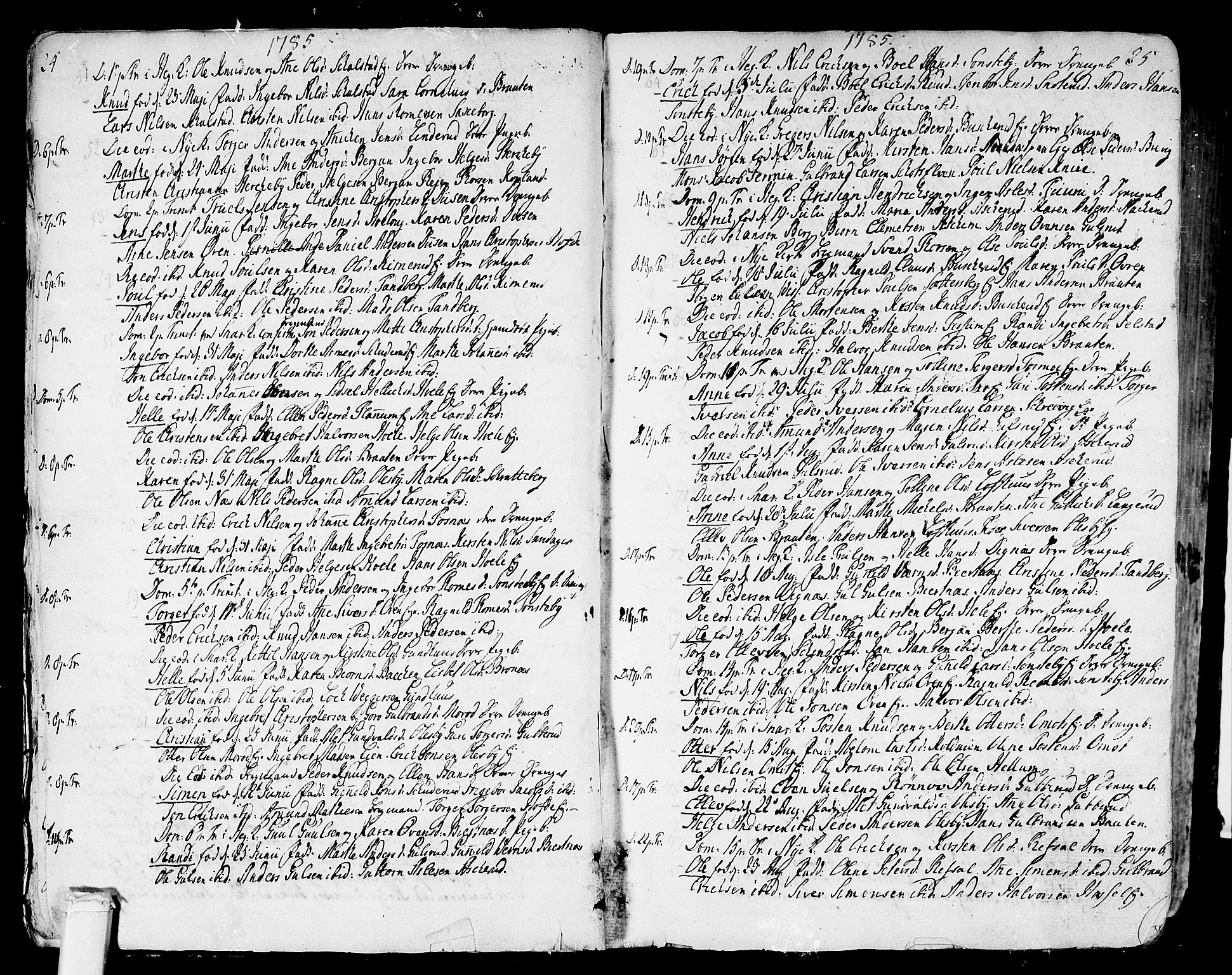 Modum kirkebøker, AV/SAKO-A-234/F/Fa/L0003: Parish register (official) no. 3, 1783-1819, p. 24-25