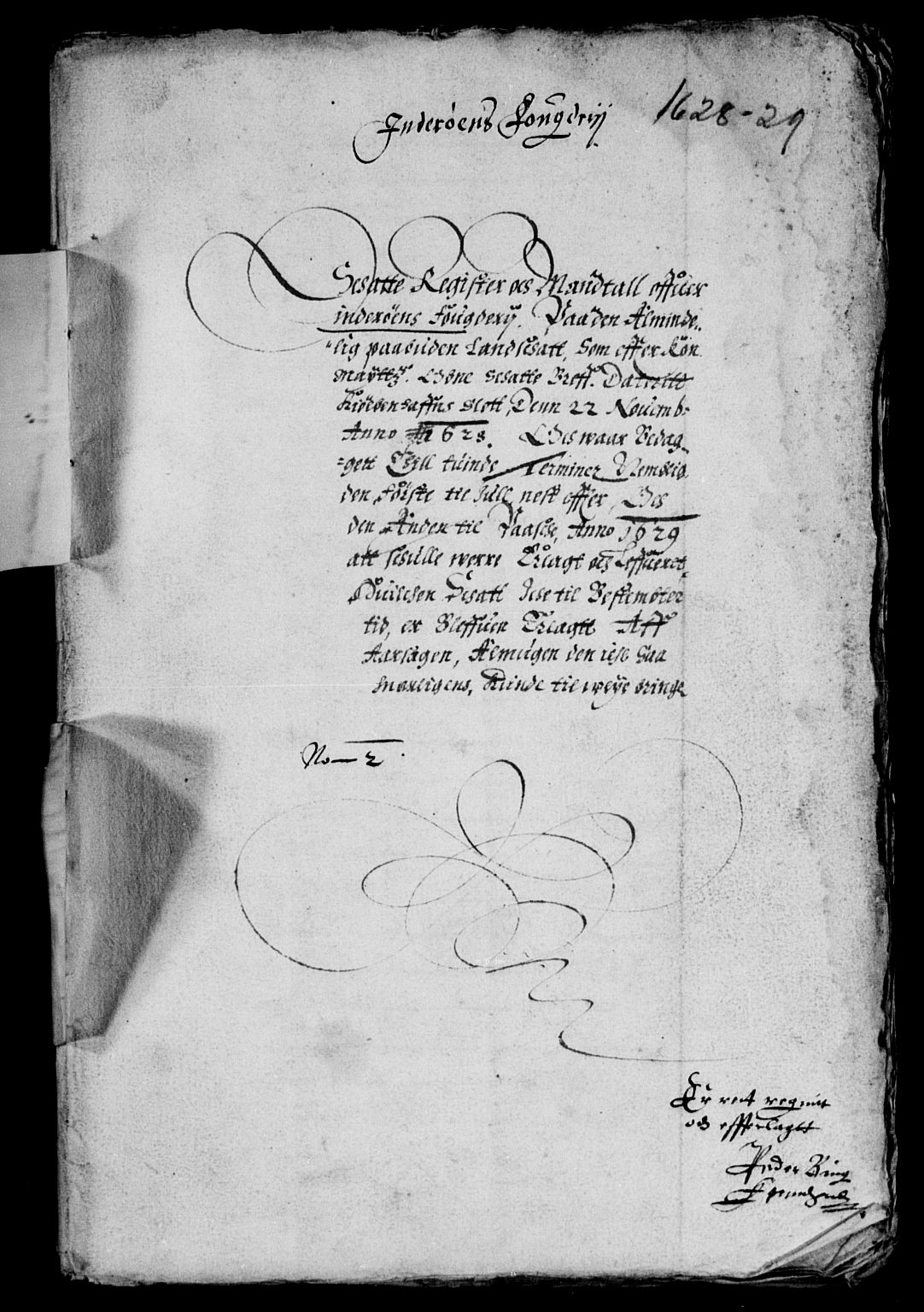 Rentekammeret inntil 1814, Reviderte regnskaper, Lensregnskaper, AV/RA-EA-5023/R/Rb/Rbw/L0038: Trondheim len, 1628-1629