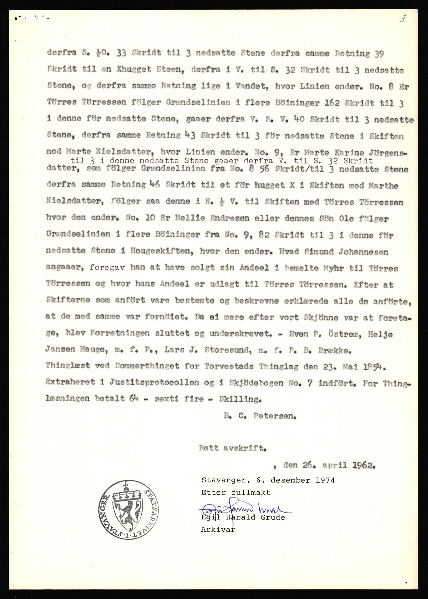 Statsarkivet i Stavanger, AV/SAST-A-101971/03/Y/Yj/L0024: Avskrifter sortert etter gårdsnavn: Fæøen - Garborg, 1750-1930, p. 640