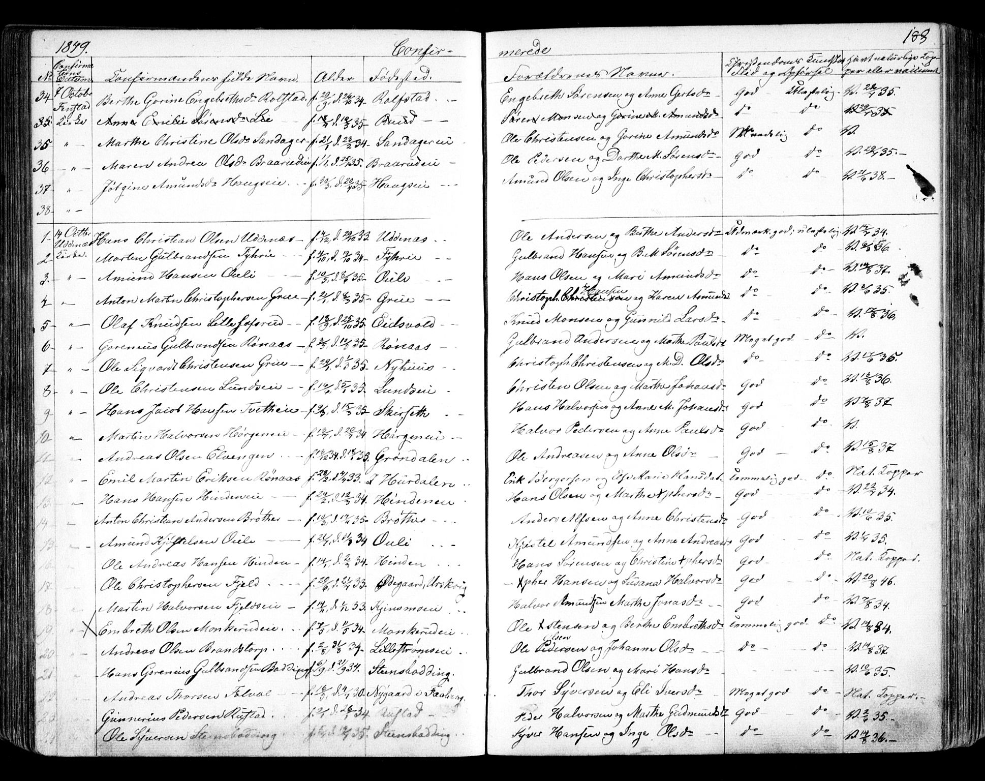 Nes prestekontor Kirkebøker, AV/SAO-A-10410/F/Fa/L0007: Parish register (official) no. I 7, 1846-1858, p. 183