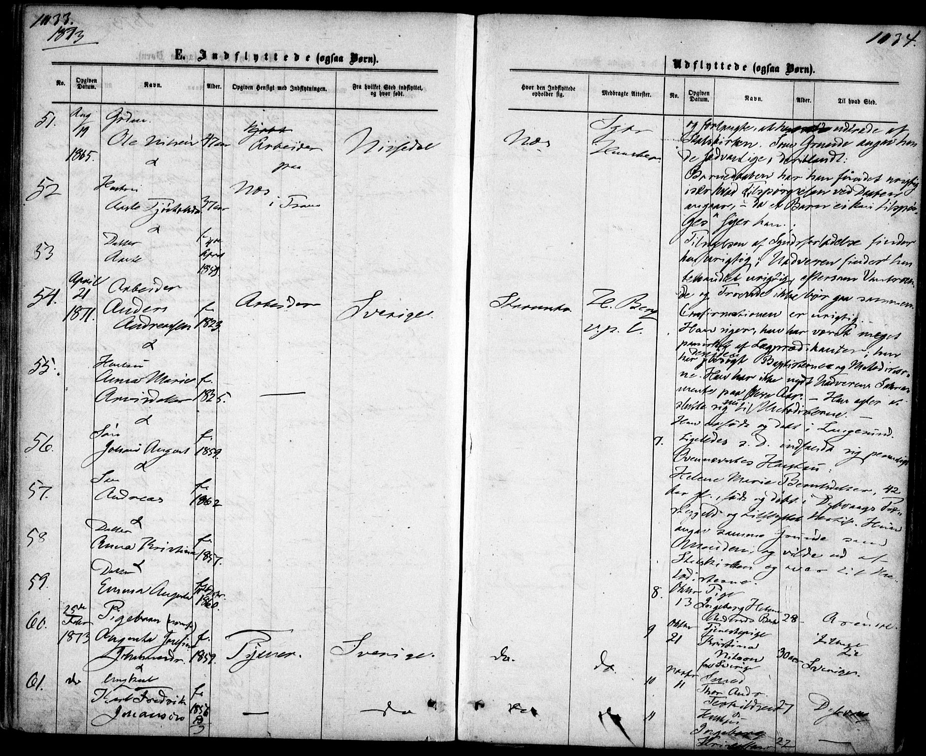 Tromøy sokneprestkontor, AV/SAK-1111-0041/F/Fa/L0008: Parish register (official) no. A 8, 1870-1877, p. 1033-1034