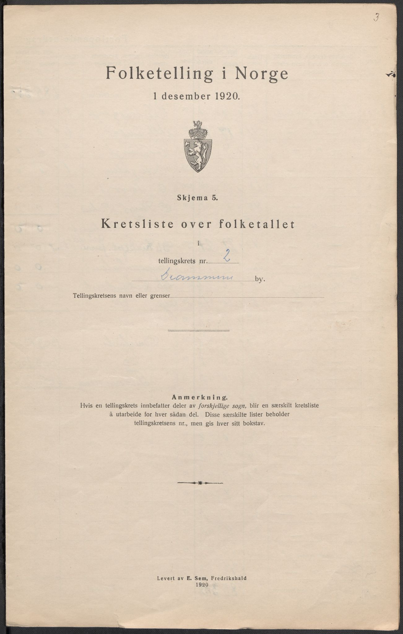 SAKO, 1920 census for Drammen, 1920, p. 19