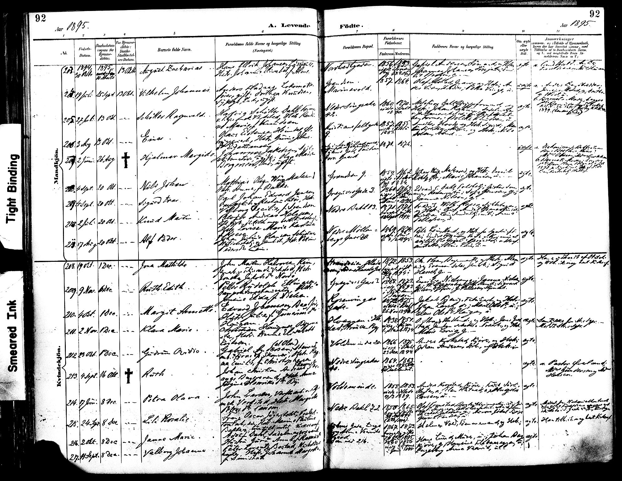Ministerialprotokoller, klokkerbøker og fødselsregistre - Sør-Trøndelag, SAT/A-1456/604/L0197: Parish register (official) no. 604A18, 1893-1900, p. 92