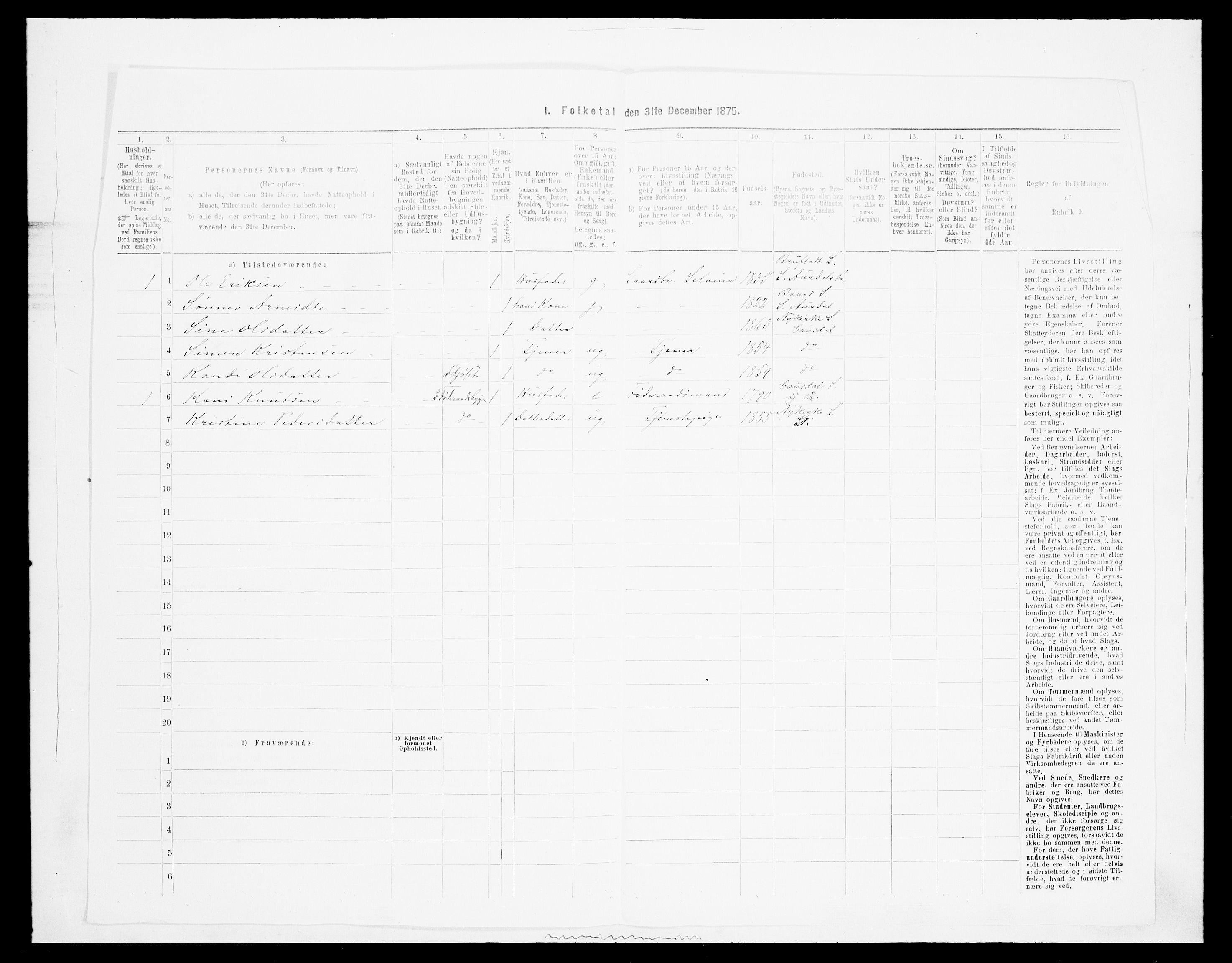 SAH, 1875 census for 0522P Gausdal, 1875, p. 1104