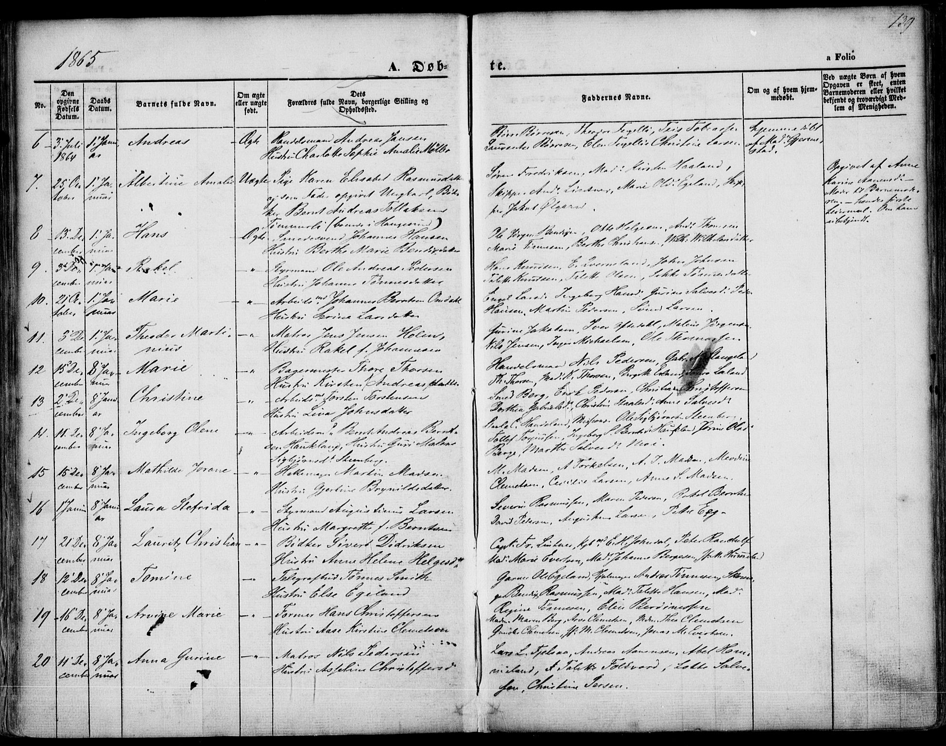St. Petri sokneprestkontor, AV/SAST-A-101813/001/30/30BA/L0001: Parish register (official) no. A 1, 1861-1868, p. 139