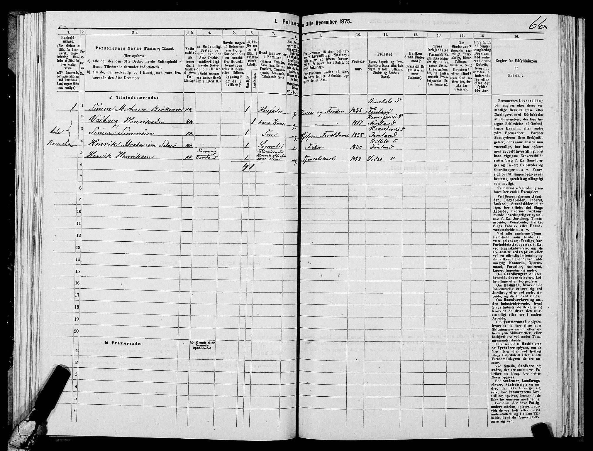 SATØ, 1875 census for 2030P Sør-Varanger, 1875, p. 1066