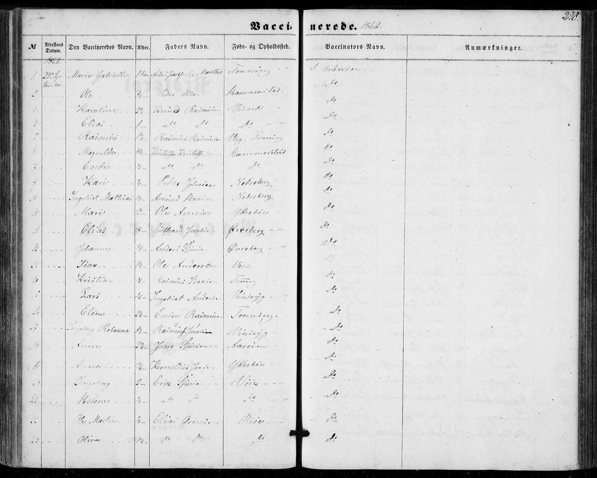 Stryn Sokneprestembete, SAB/A-82501: Parish register (official) no. A 3, 1862-1877, p. 298