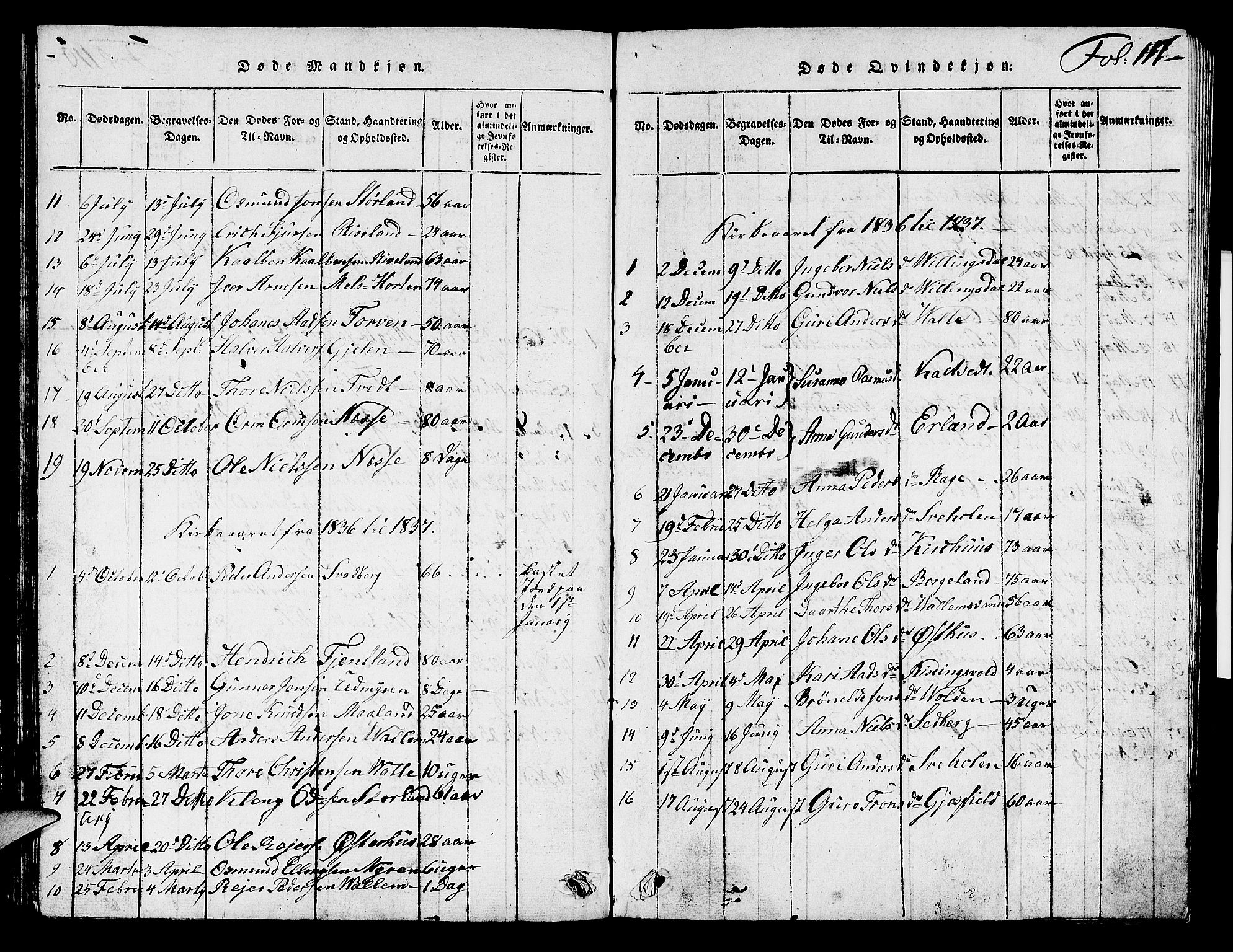 Hjelmeland sokneprestkontor, AV/SAST-A-101843/01/V/L0002: Parish register (copy) no. B 2, 1816-1841, p. 111