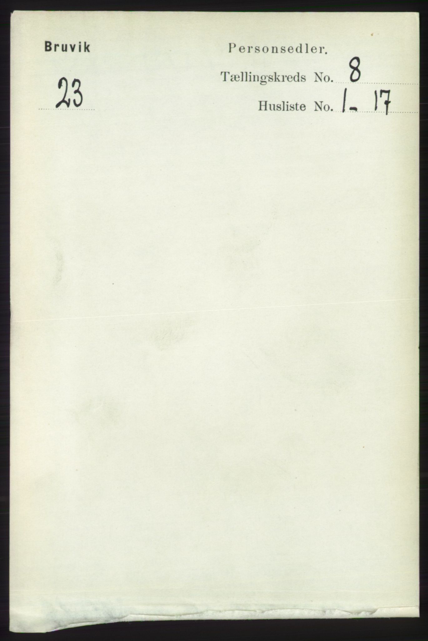 RA, 1891 census for 1251 Bruvik, 1891, p. 2890