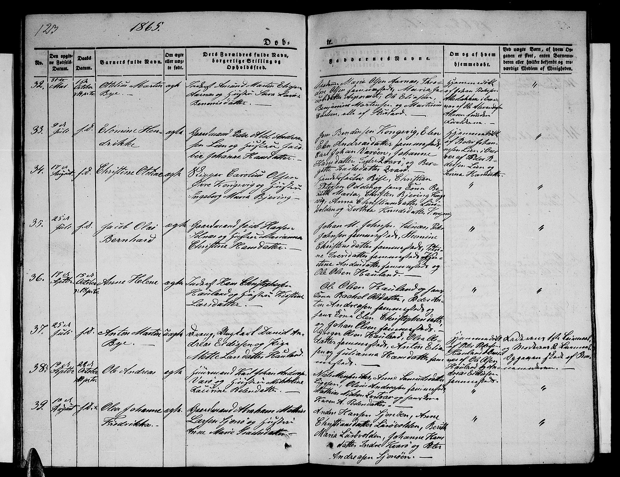 Ministerialprotokoller, klokkerbøker og fødselsregistre - Nordland, AV/SAT-A-1459/839/L0572: Parish register (copy) no. 839C02, 1841-1873, p. 123