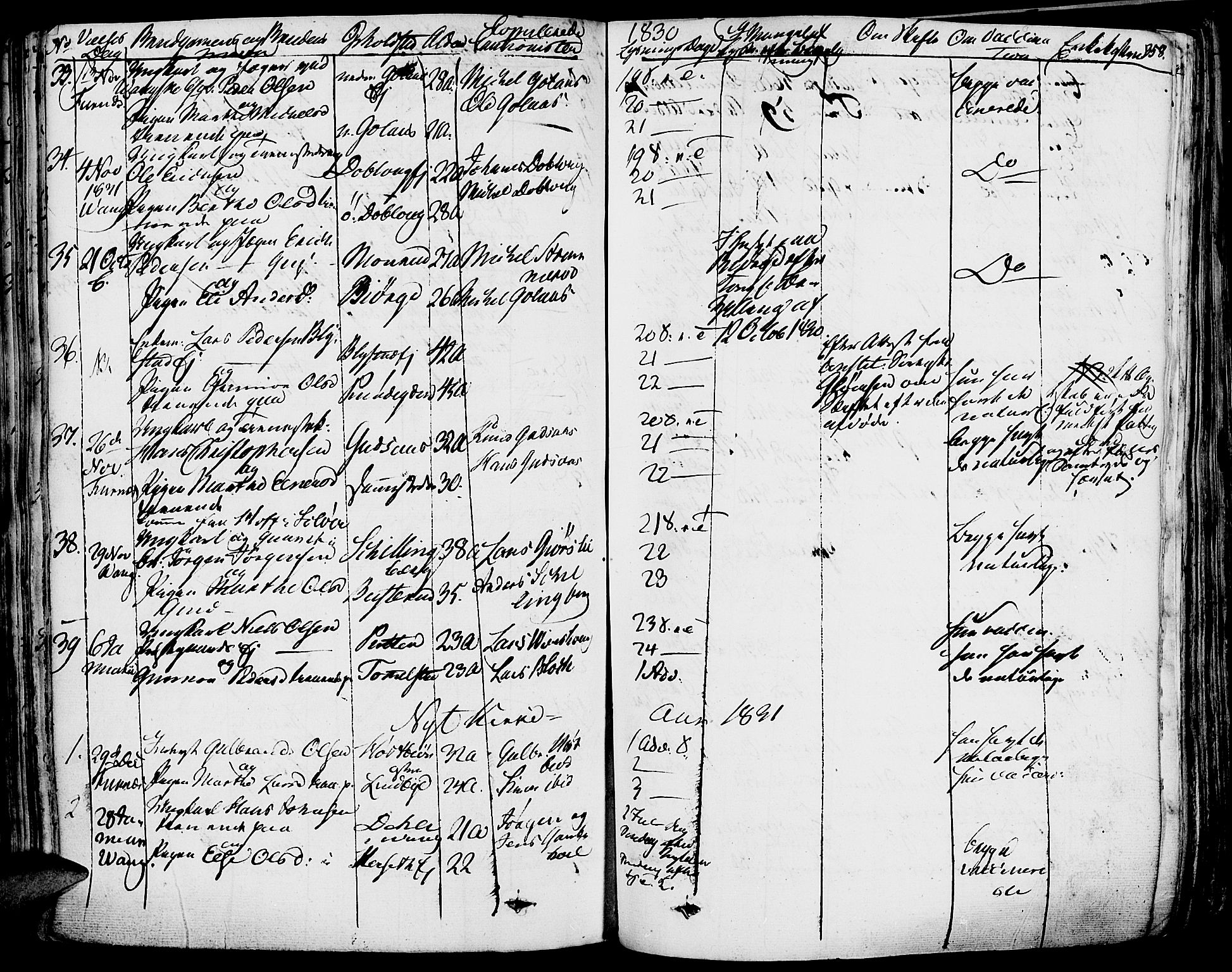 Vang prestekontor, Hedmark, AV/SAH-PREST-008/H/Ha/Haa/L0009: Parish register (official) no. 9, 1826-1841, p. 358