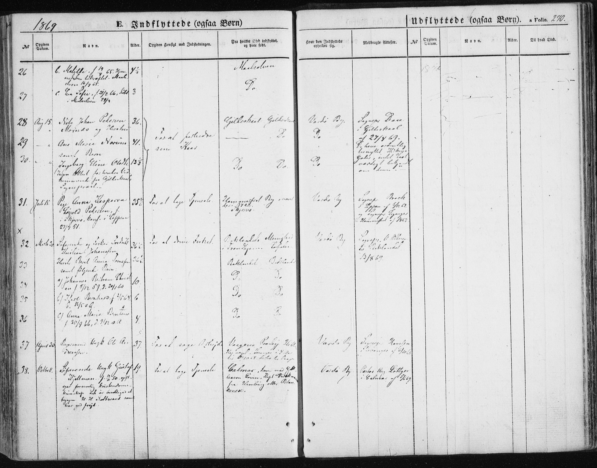 Vardø sokneprestkontor, SATØ/S-1332/H/Ha/L0004kirke: Parish register (official) no. 4, 1862-1871, p. 270