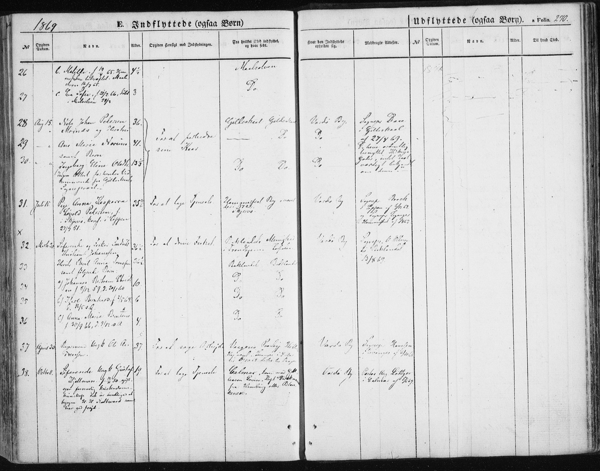 Vardø sokneprestkontor, AV/SATØ-S-1332/H/Ha/L0004kirke: Parish register (official) no. 4, 1862-1871, p. 270