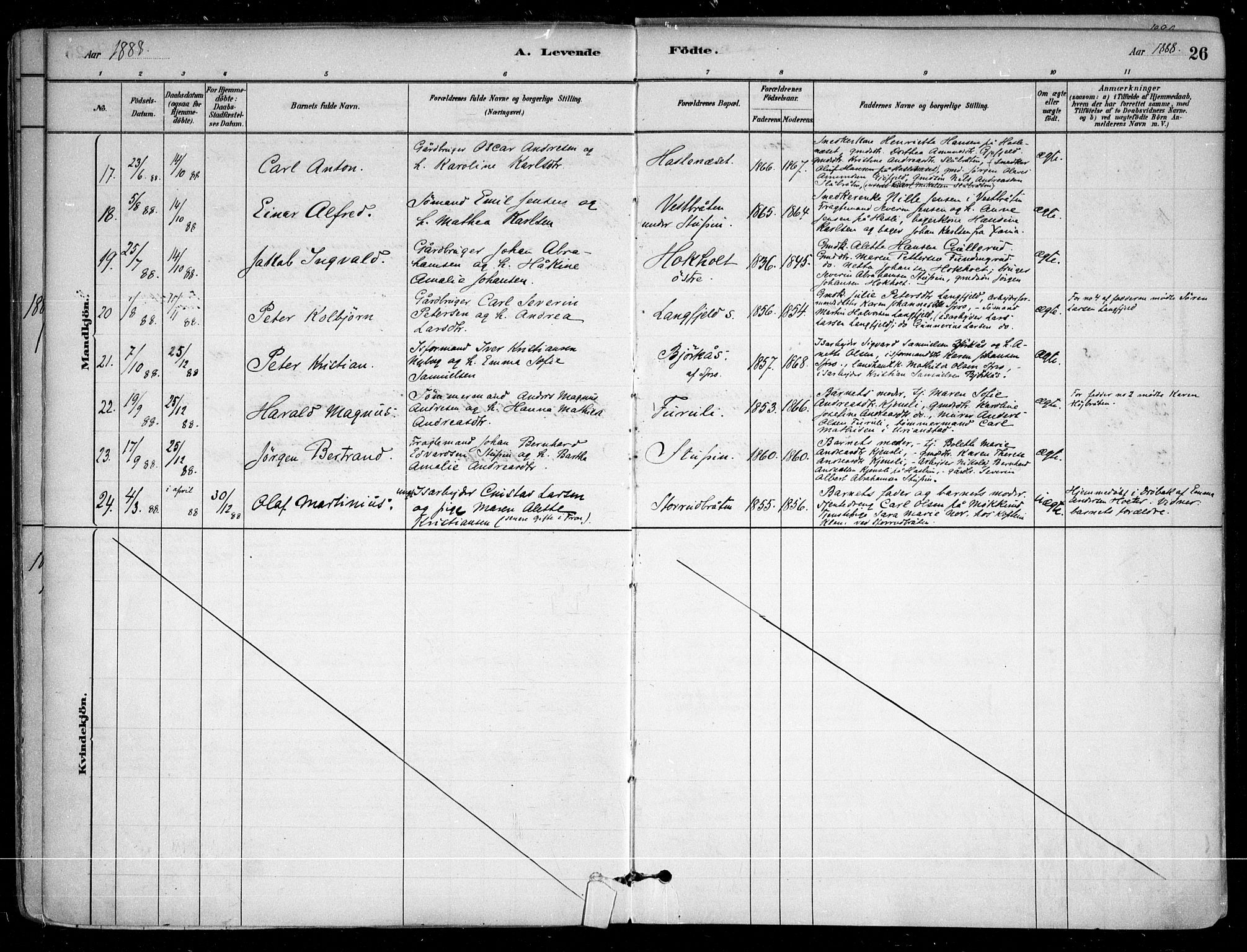 Nesodden prestekontor Kirkebøker, AV/SAO-A-10013/F/Fa/L0009: Parish register (official) no. I 9, 1880-1915, p. 26