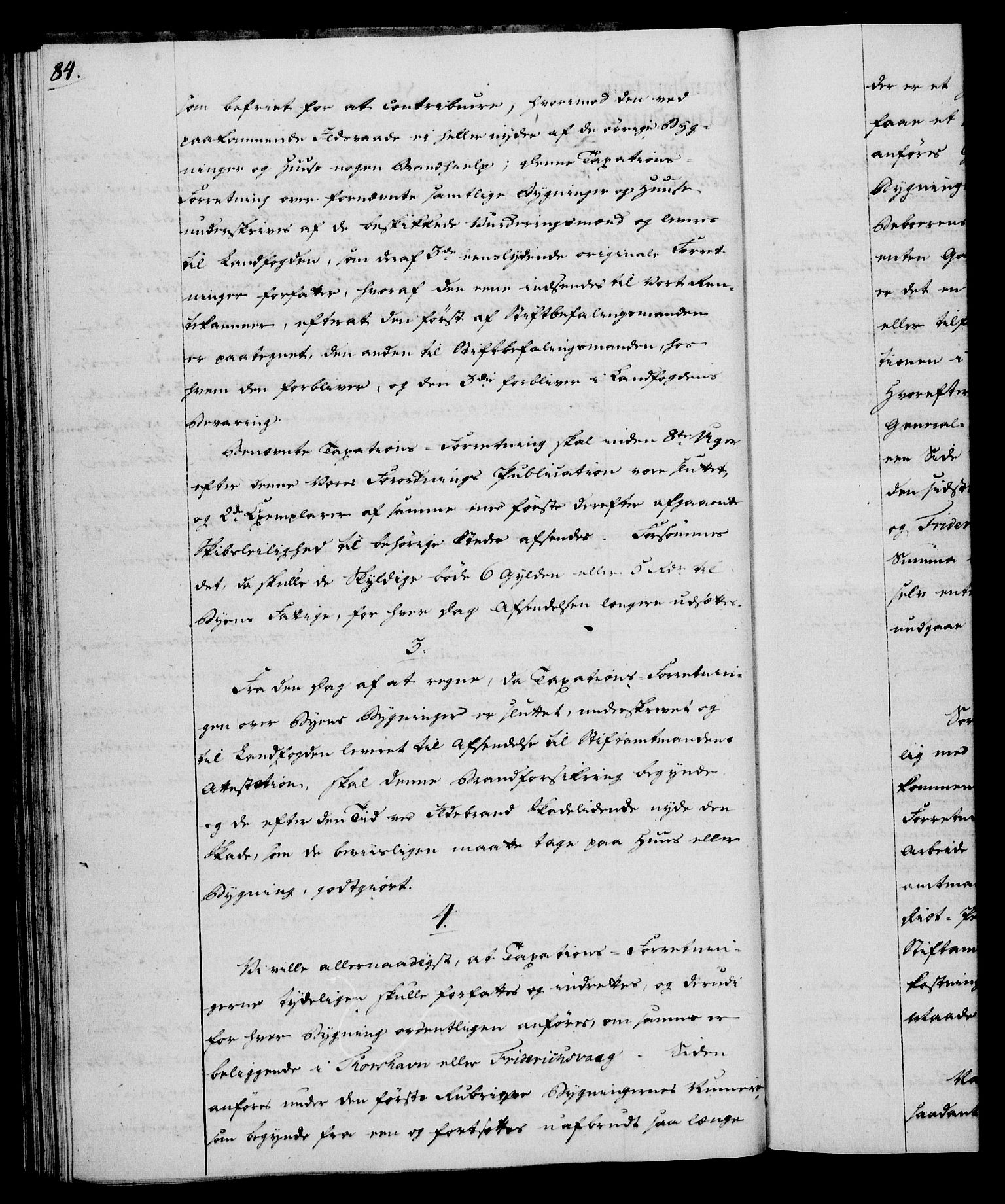 Rentekammeret, Kammerkanselliet, AV/RA-EA-3111/G/Gg/Gga/L0013: Norsk ekspedisjonsprotokoll med register (merket RK 53.13), 1784-1787, p. 84