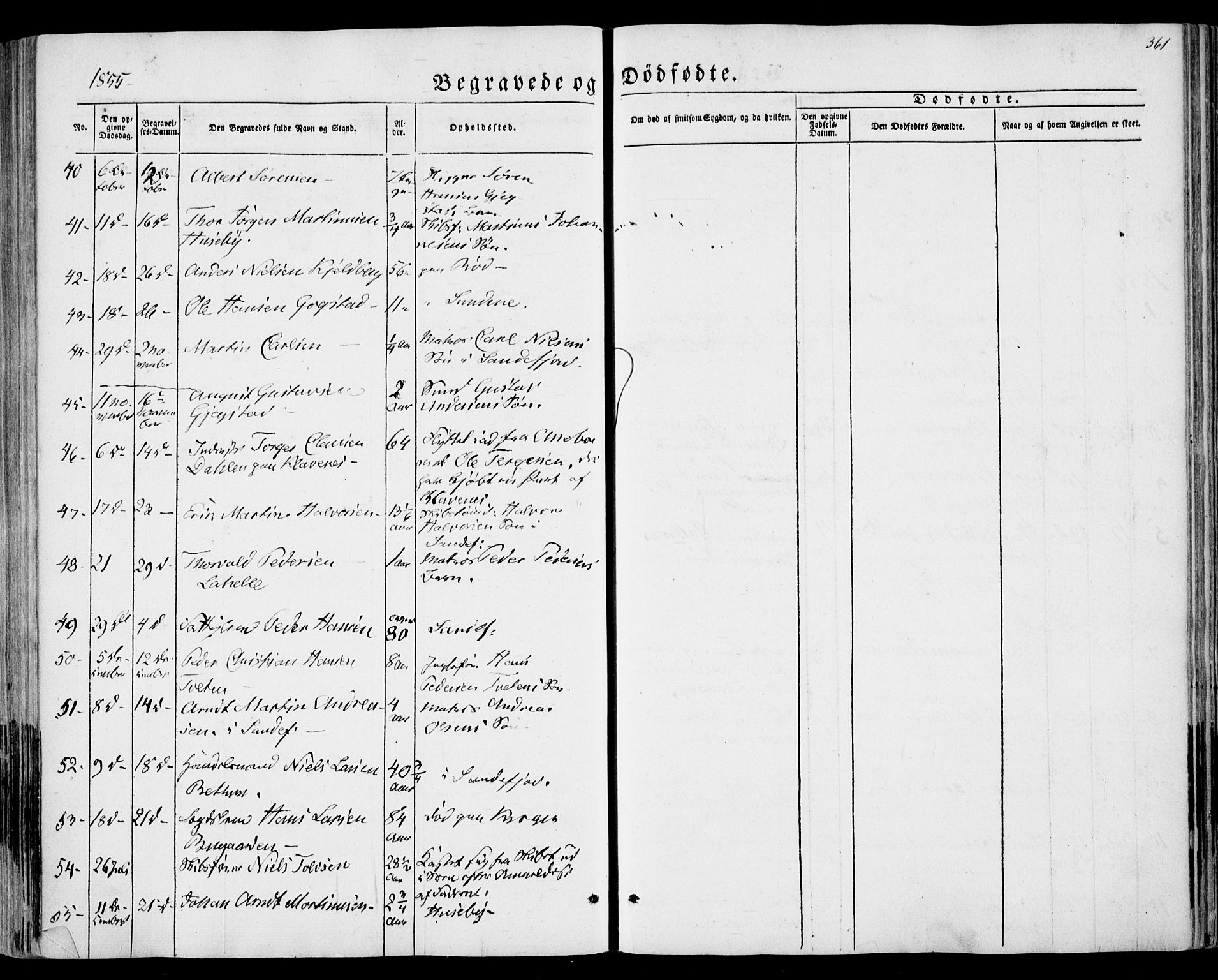 Sandar kirkebøker, SAKO/A-243/F/Fa/L0007: Parish register (official) no. 7, 1855-1861, p. 361