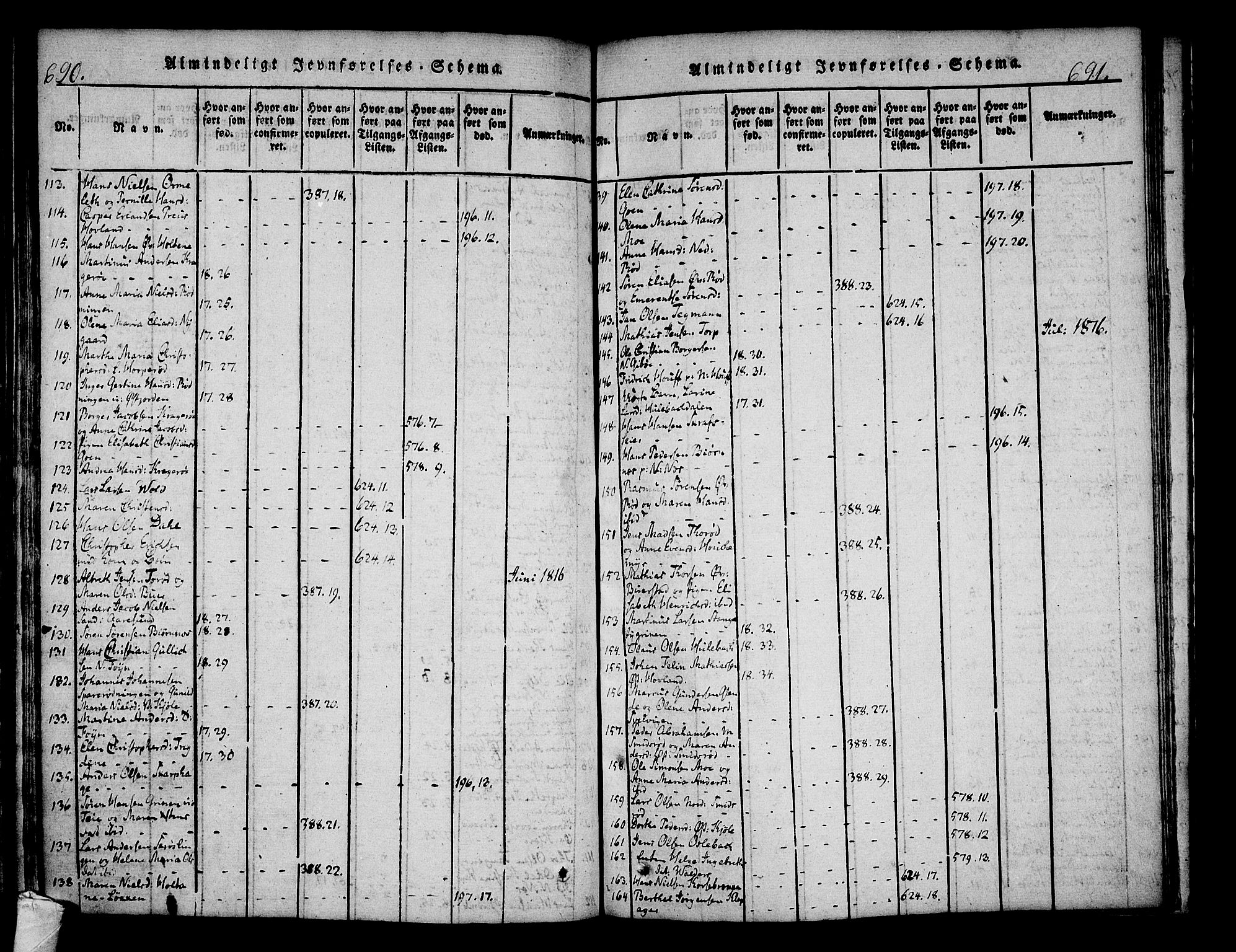 Nøtterøy kirkebøker, AV/SAKO-A-354/F/Fa/L0004: Parish register (official) no. I 4, 1814-1838, p. 690-691