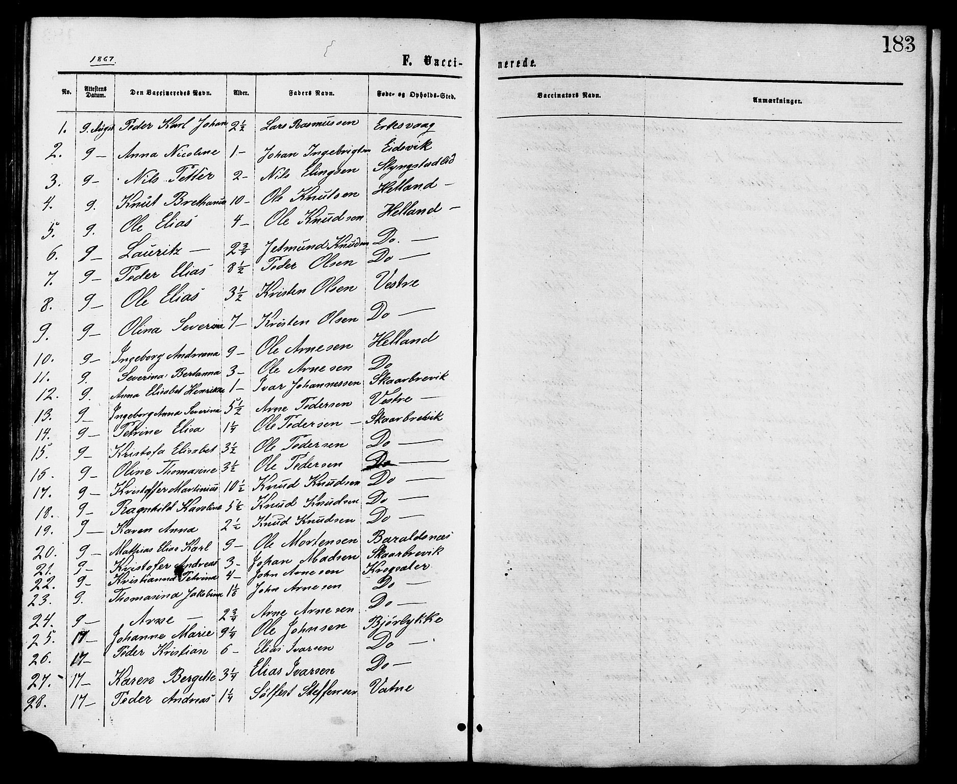 Ministerialprotokoller, klokkerbøker og fødselsregistre - Møre og Romsdal, AV/SAT-A-1454/525/L0373: Parish register (official) no. 525A03, 1864-1879, p. 183