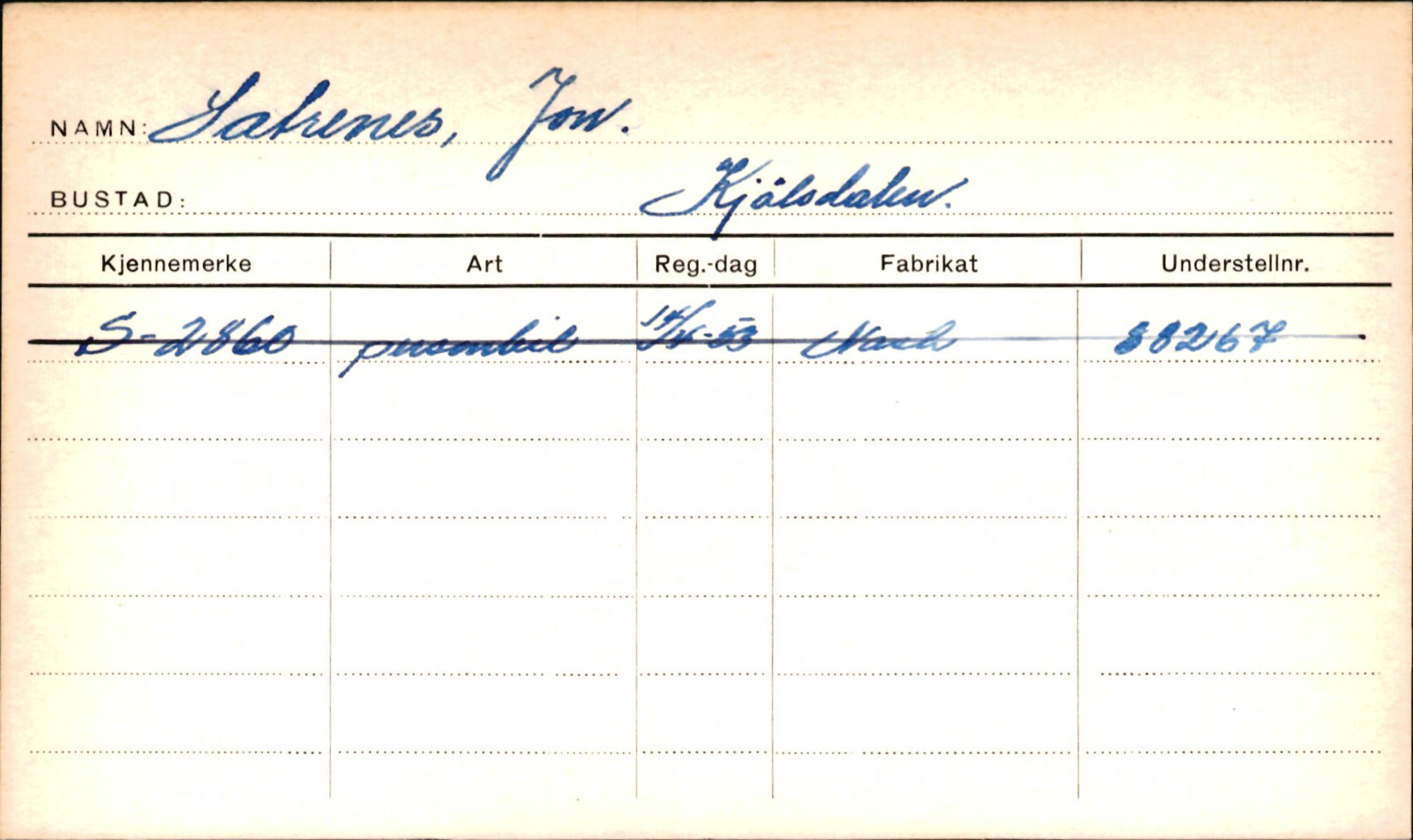 Statens vegvesen, Sogn og Fjordane vegkontor, AV/SAB-A-5301/4/F/L0002: Eigarregister Fjordane til 1.6.1961, 1930-1961, p. 47