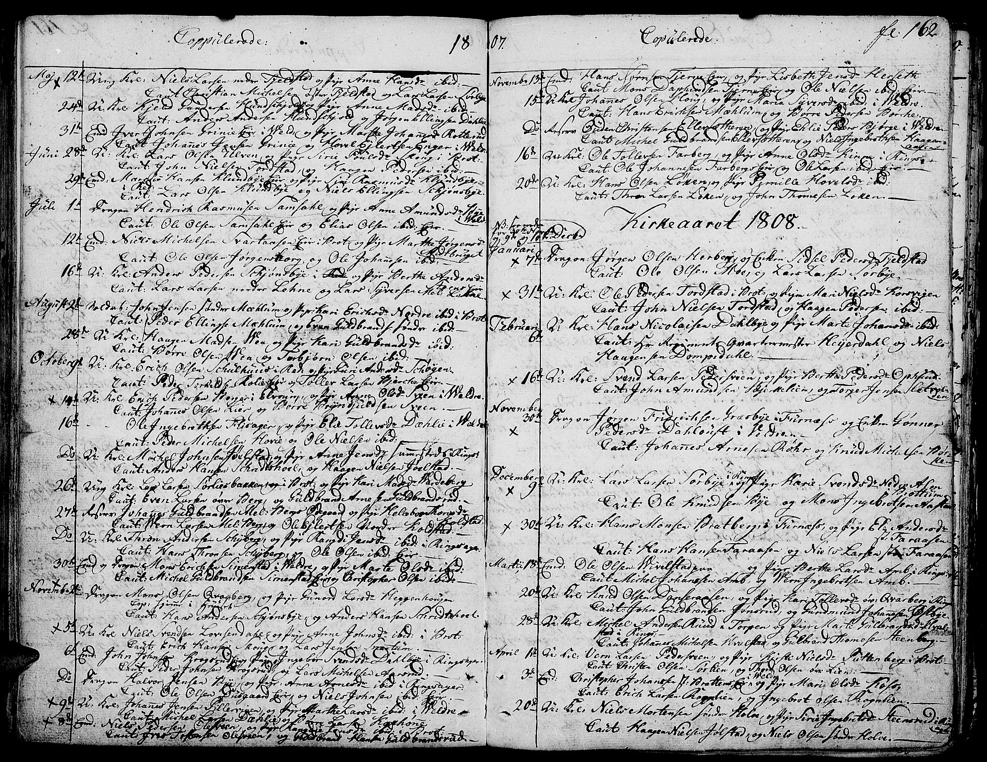 Ringsaker prestekontor, AV/SAH-PREST-014/K/Ka/L0004: Parish register (official) no. 4, 1799-1814, p. 162