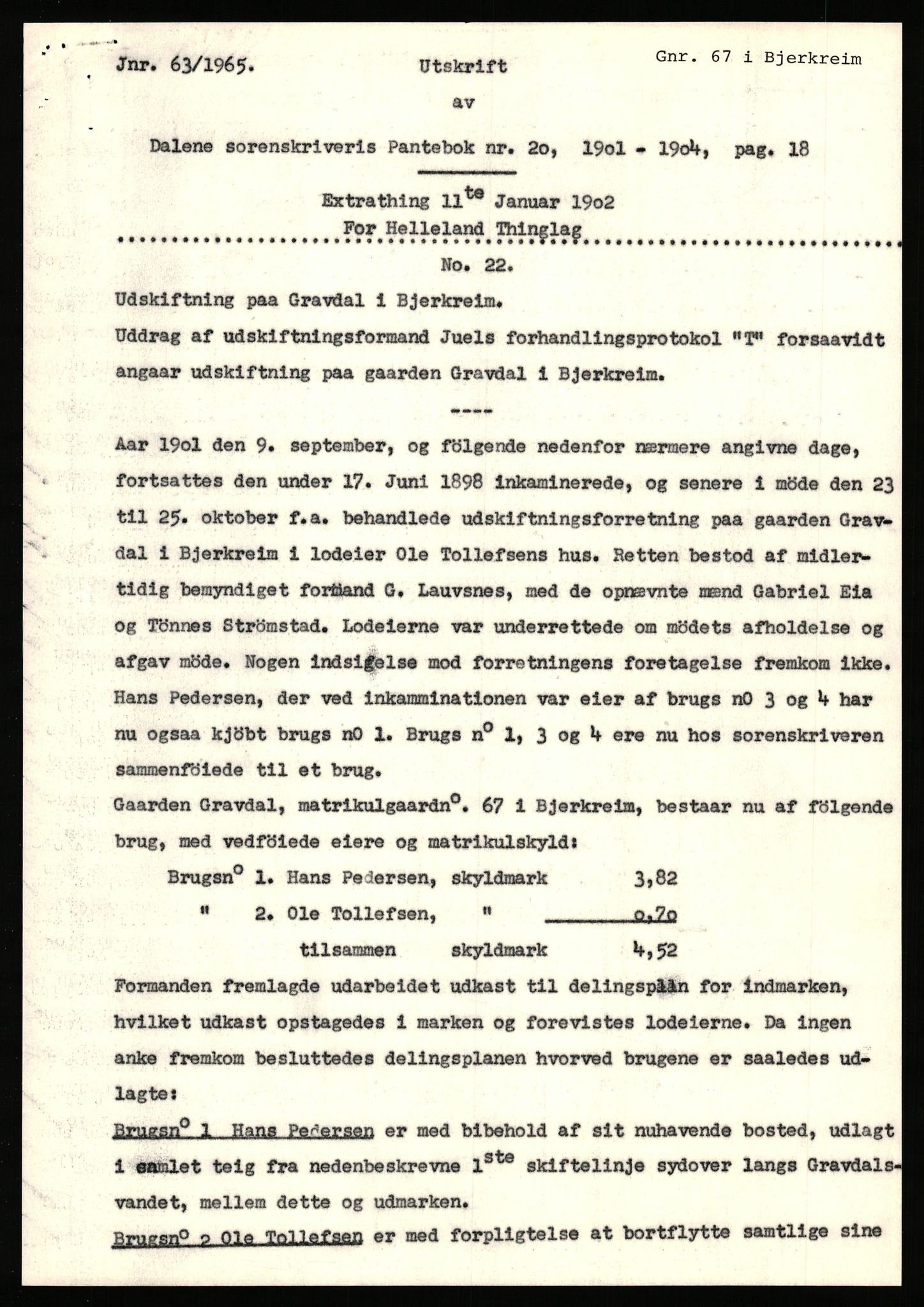 Statsarkivet i Stavanger, AV/SAST-A-101971/03/Y/Yj/L0027: Avskrifter sortert etter gårdsnavn: Gravdal - Grøtteland, 1750-1930, p. 8