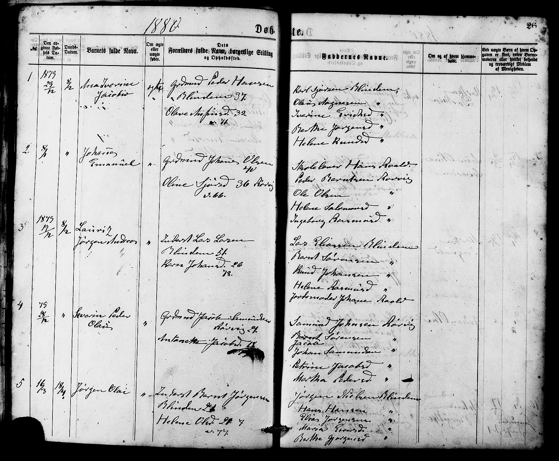 Ministerialprotokoller, klokkerbøker og fødselsregistre - Møre og Romsdal, SAT/A-1454/537/L0519: Parish register (official) no. 537A03, 1876-1889, p. 26