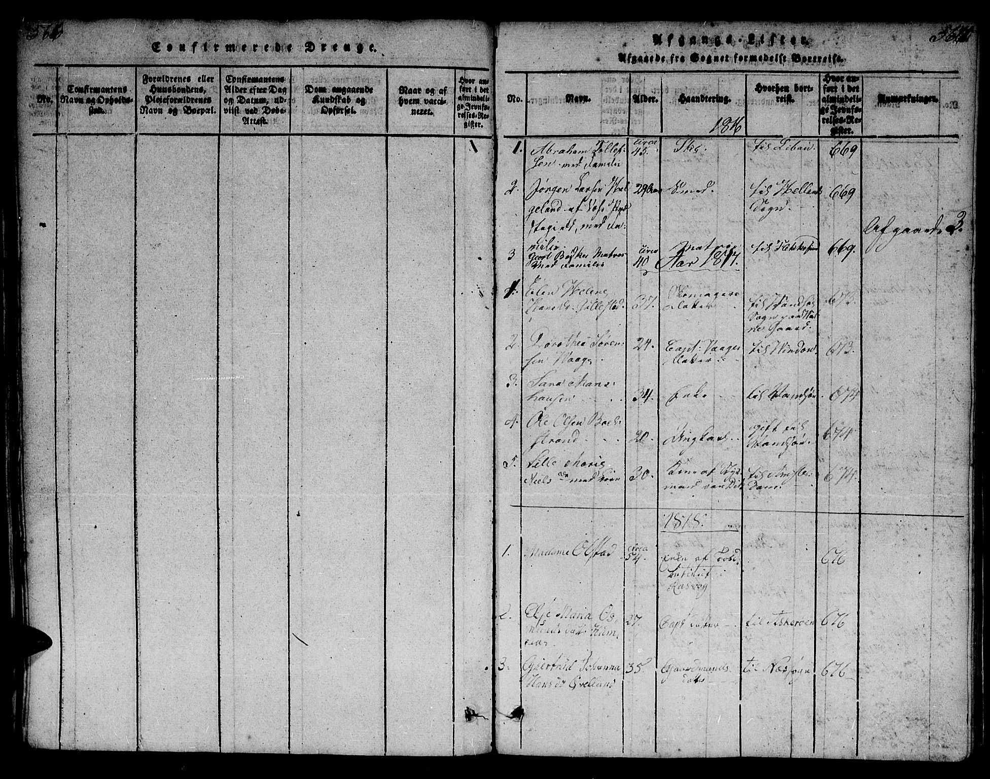 Flekkefjord sokneprestkontor, SAK/1111-0012/F/Fa/Fab/L0003: Parish register (official) no. A 3, 1815-1830, p. 566-567