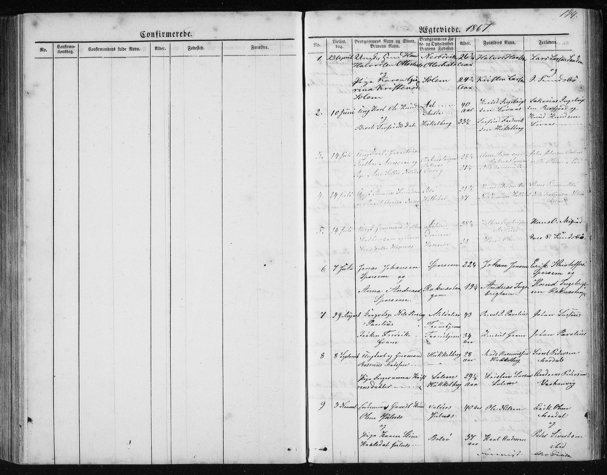 Ministerialprotokoller, klokkerbøker og fødselsregistre - Møre og Romsdal, SAT/A-1454/560/L0724: Parish register (copy) no. 560C01, 1867-1892, p. 194