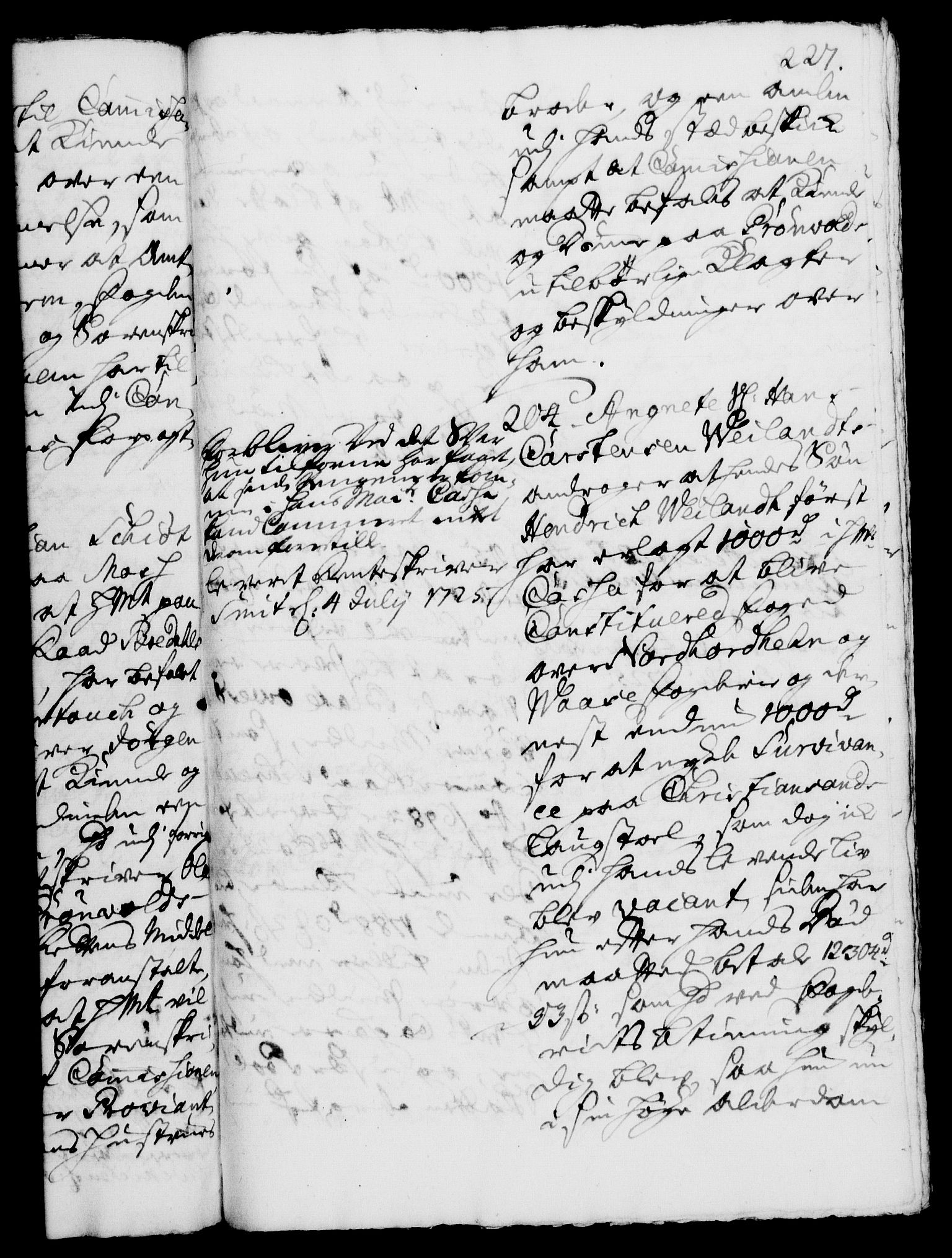 Rentekammeret, Kammerkanselliet, AV/RA-EA-3111/G/Gh/Gha/L0007: Norsk ekstraktmemorialprotokoll (merket RK 53.52), 1724-1725, p. 227
