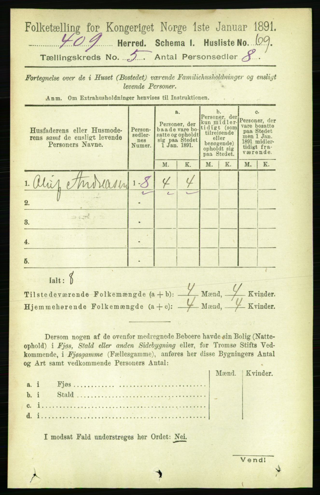 RA, 1891 census for 1744 Overhalla, 1891, p. 1663