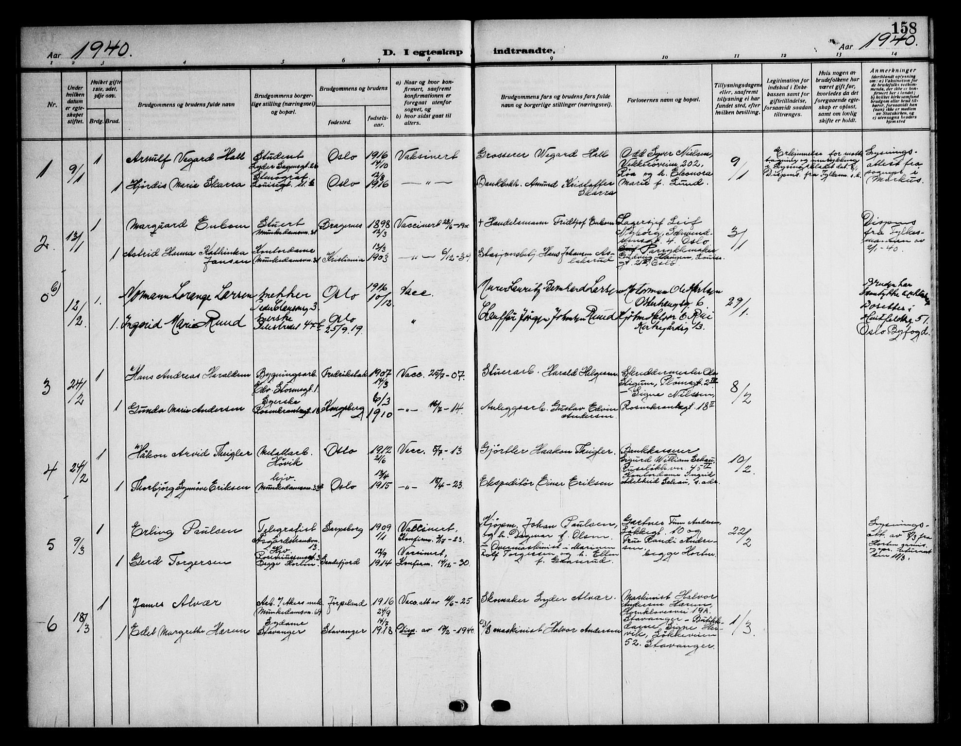 Piperviken prestekontor Kirkebøker, SAO/A-10874/F/L0002: Parish register (official) no. 2, 1911-1952, p. 158