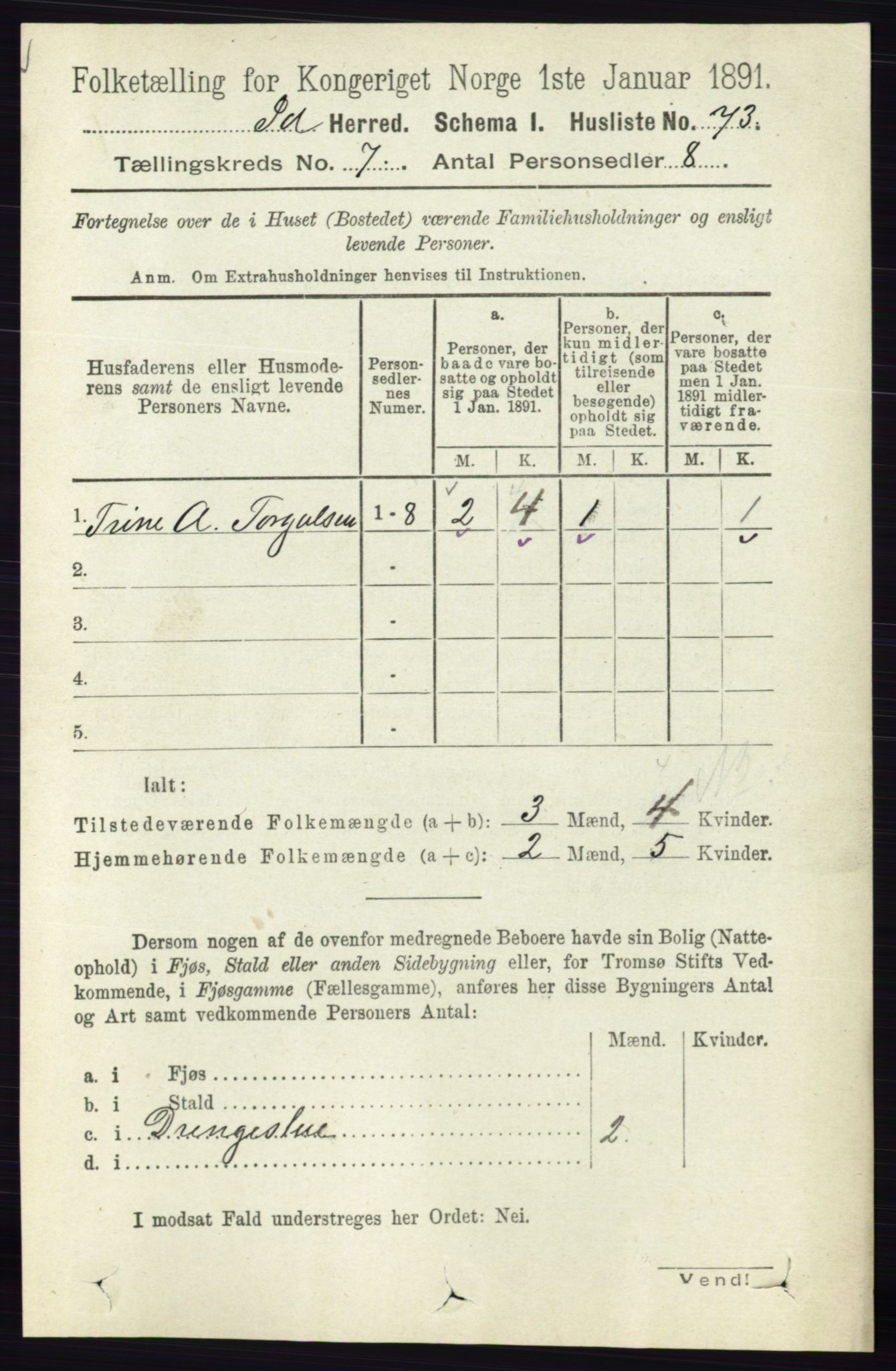 RA, 1891 census for 0117 Idd, 1891, p. 4135