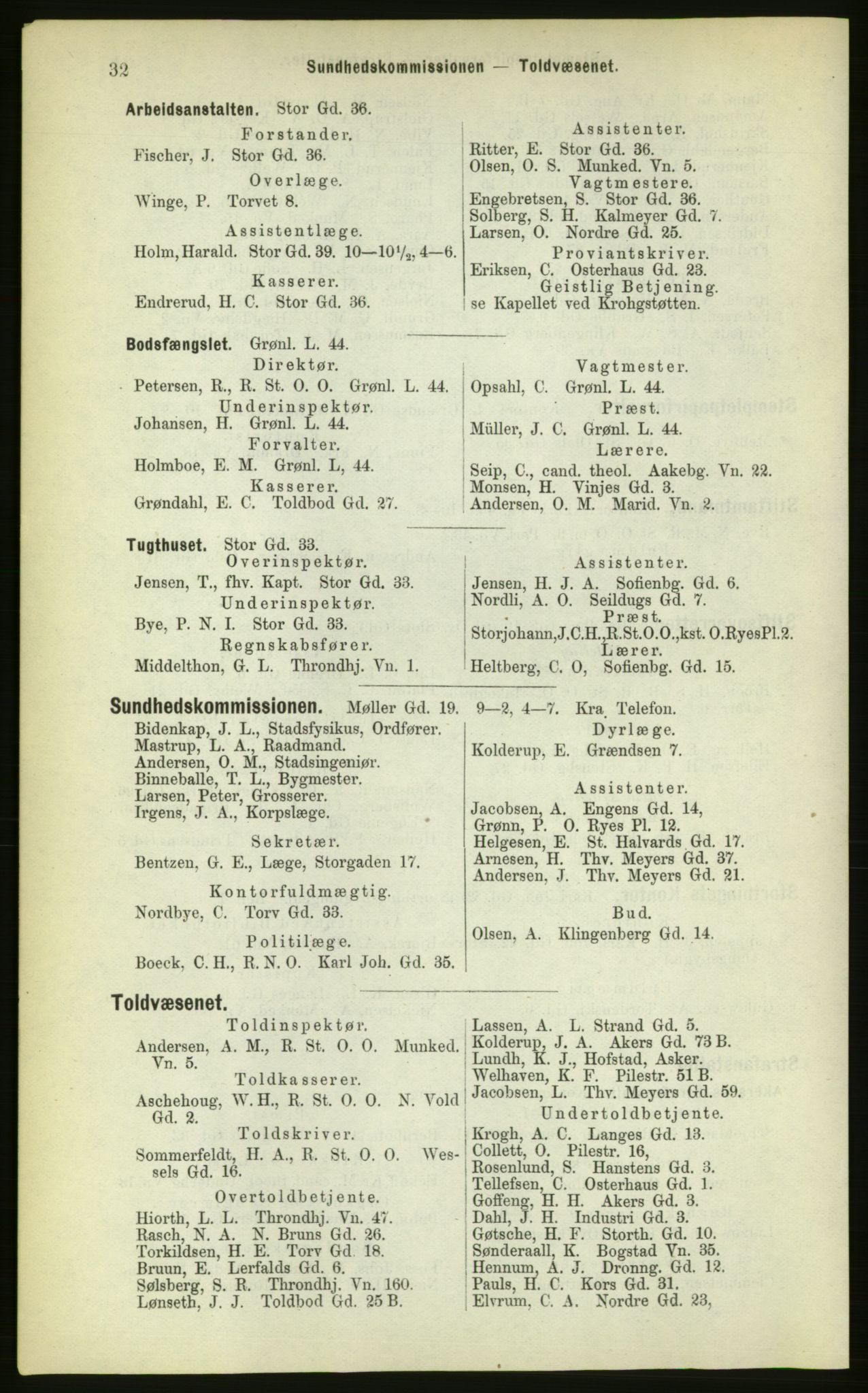 Kristiania/Oslo adressebok, PUBL/-, 1883, p. 32