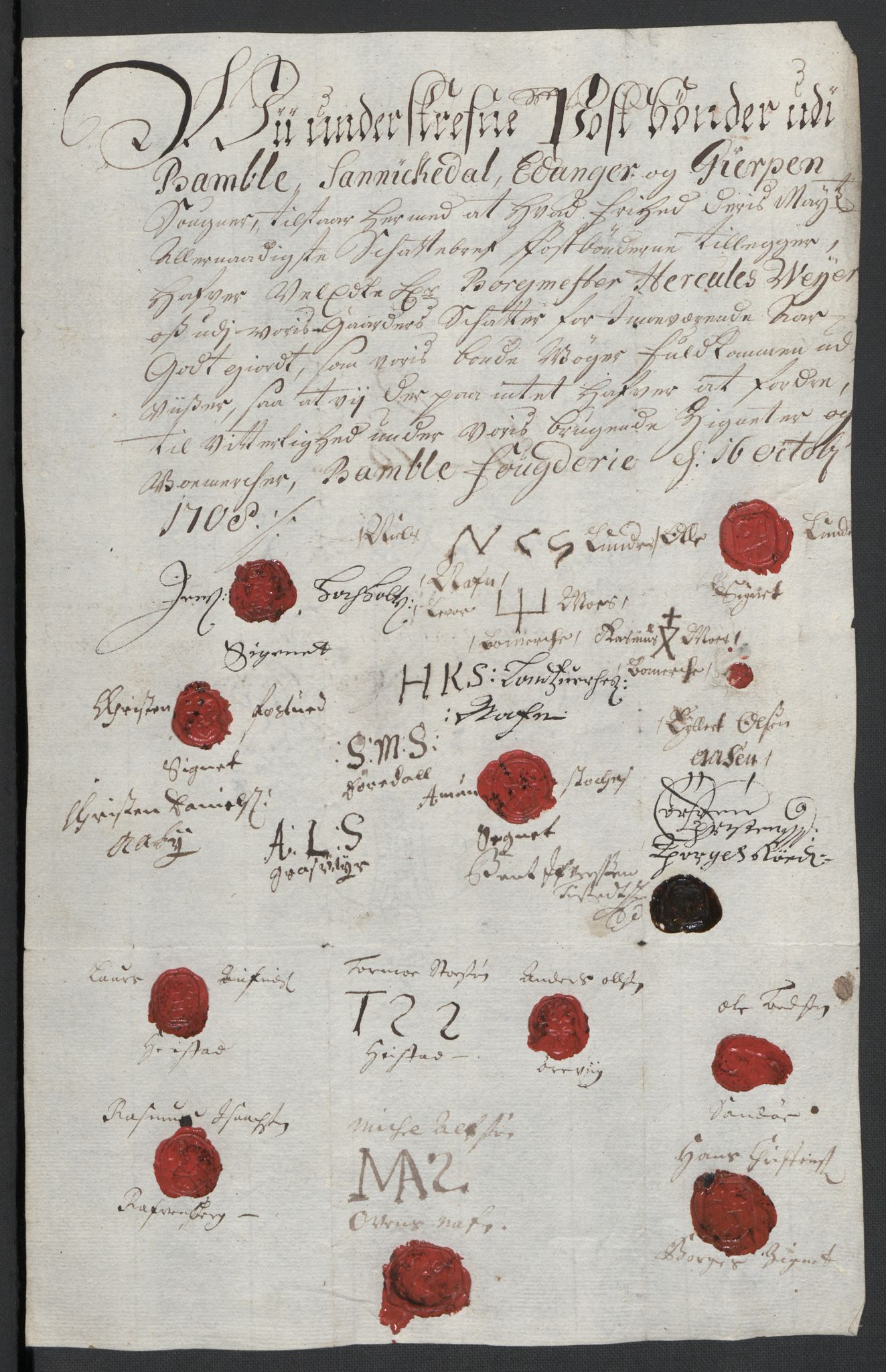 Rentekammeret inntil 1814, Reviderte regnskaper, Fogderegnskap, AV/RA-EA-4092/R36/L2118: Fogderegnskap Øvre og Nedre Telemark og Bamble, 1708-1709, p. 126