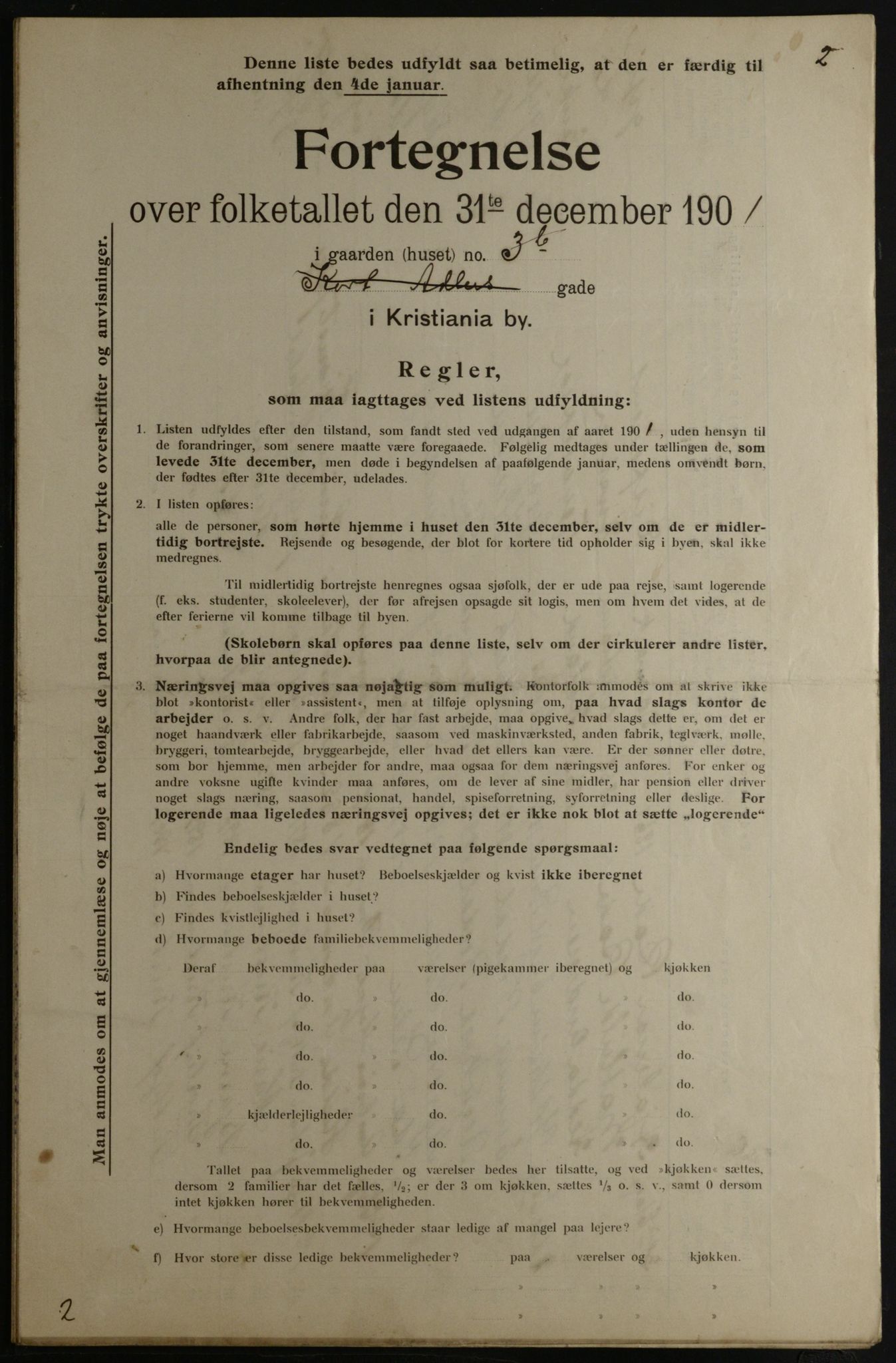 OBA, Municipal Census 1901 for Kristiania, 1901, p. 15343