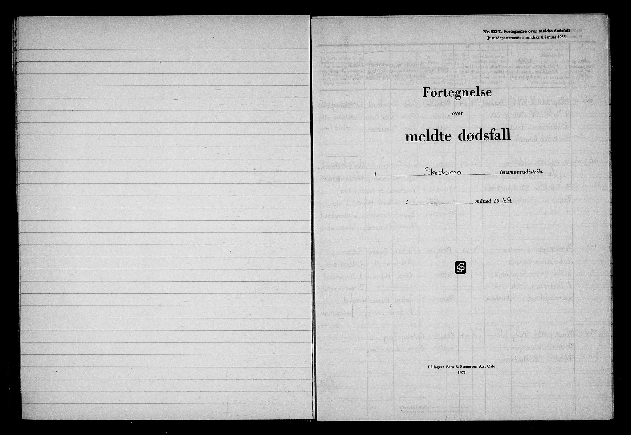 Skedsmo lensmannskontor, SAO/A-10089/H/Hb/L0015: Dødsfallsprotokoll, 1969-1971