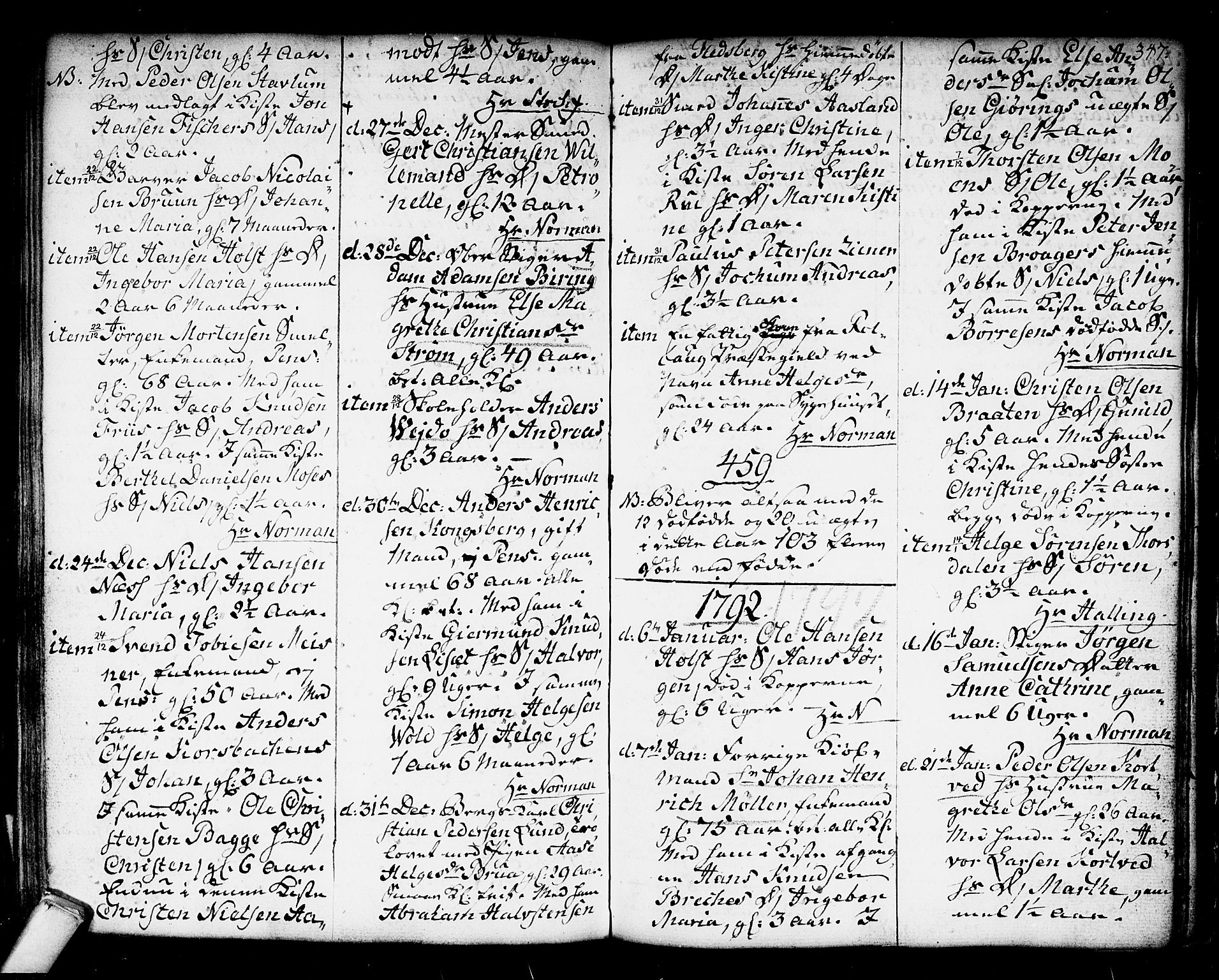 Kongsberg kirkebøker, SAKO/A-22/F/Fa/L0006: Parish register (official) no. I 6, 1783-1797, p. 347