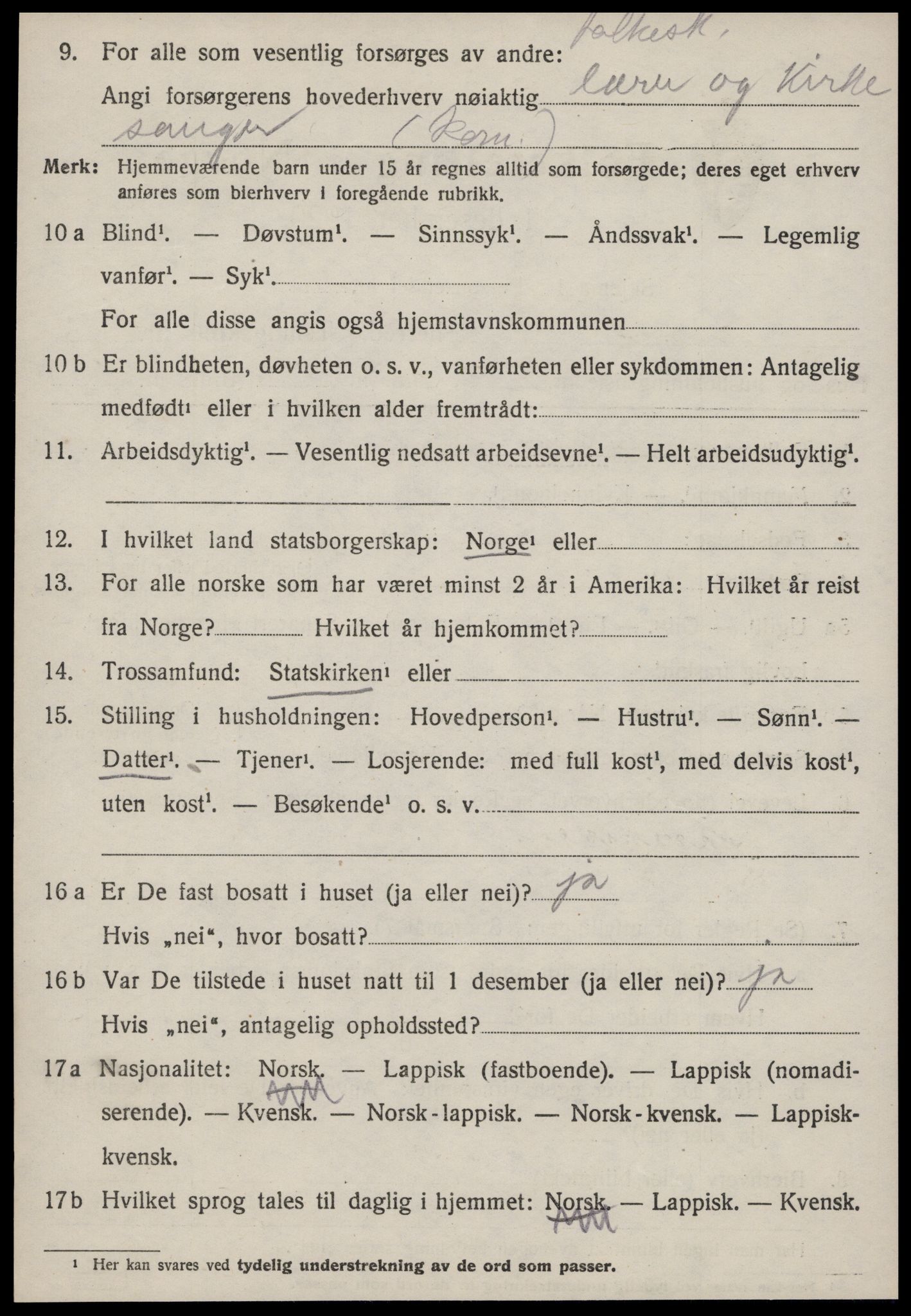 SAT, 1920 census for Strinda, 1920, p. 12925