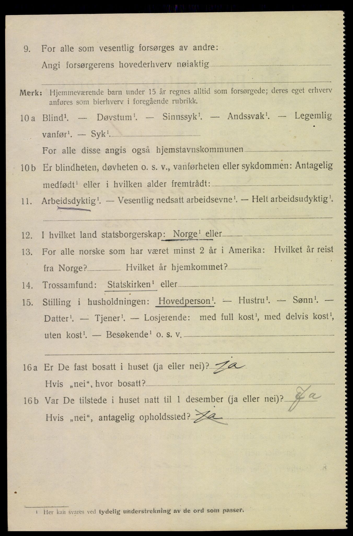 SAK, 1920 census for Flekkefjord, 1920, p. 5457