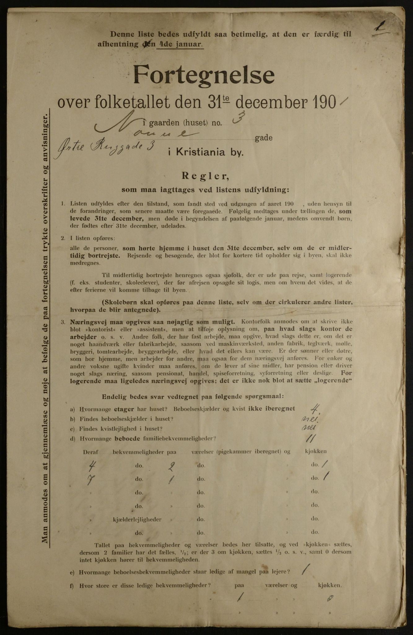 OBA, Municipal Census 1901 for Kristiania, 1901, p. 10959