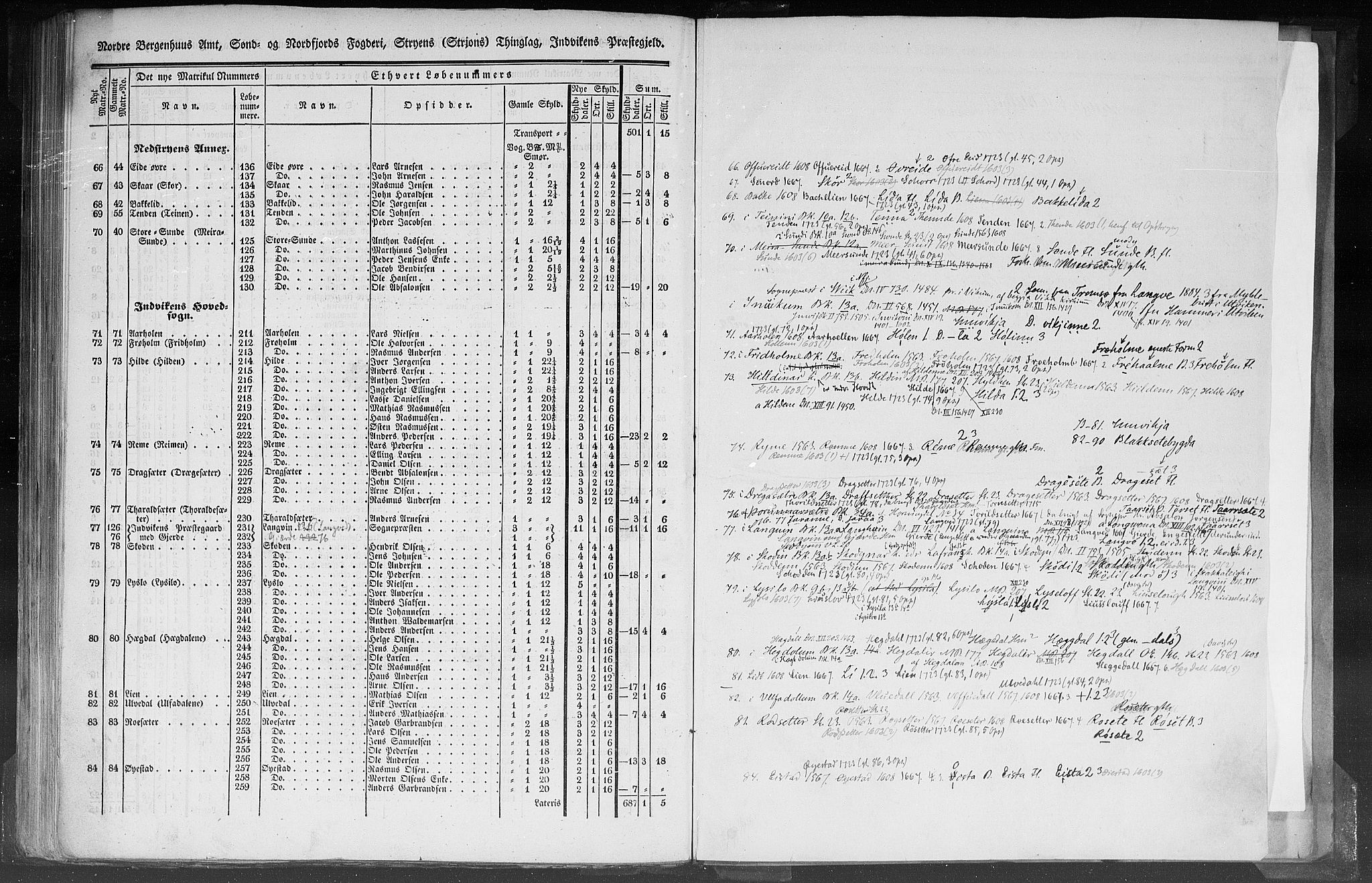 Rygh, AV/RA-PA-0034/F/Fb/L0012: Matrikkelen for 1838 - Nordre Bergenhus amt (Sogn og Fjordane fylke), 1838