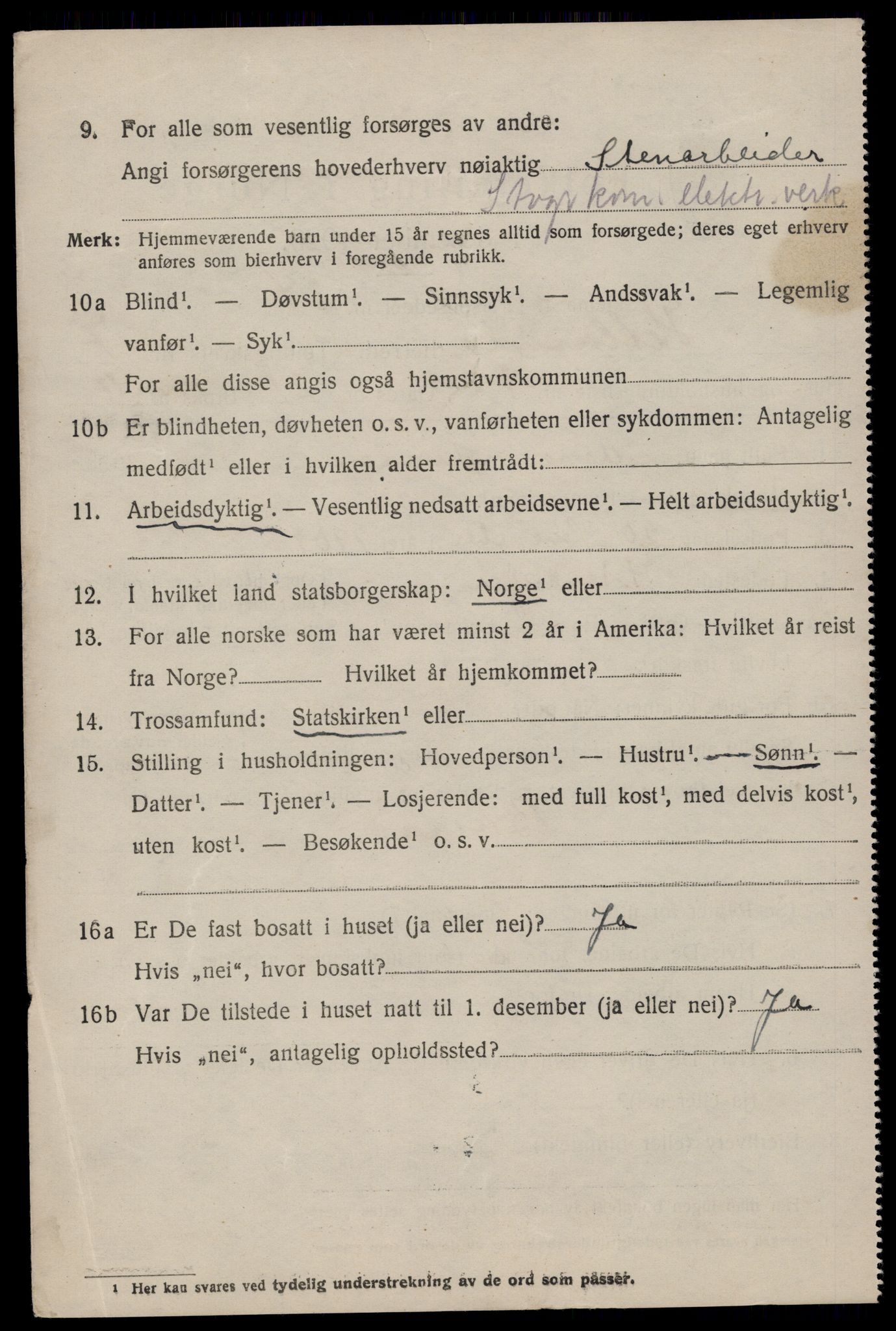 SAST, 1920 census for Hetland, 1920, p. 15442