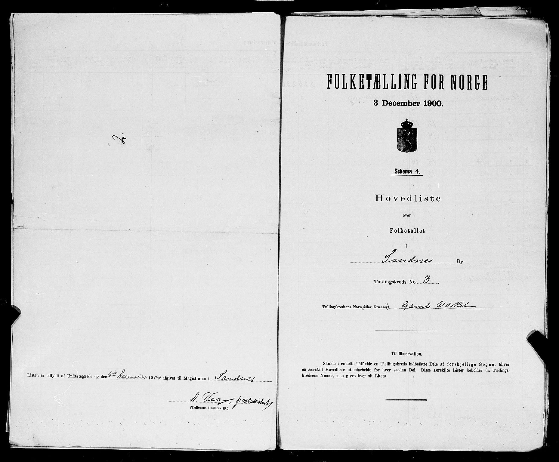 SAST, 1900 census for Sandnes, 1900, p. 21