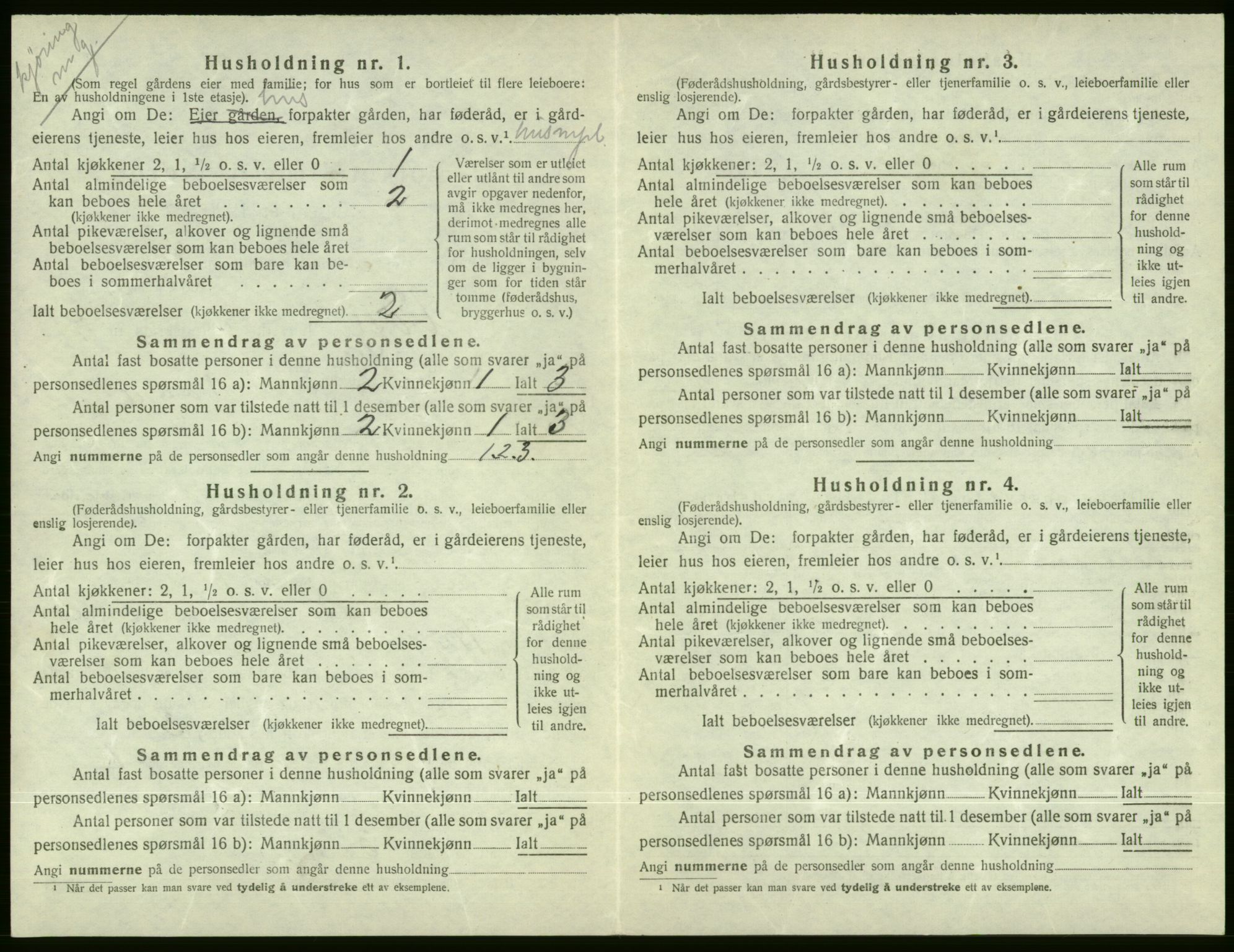 SAB, 1920 census for Voss, 1920, p. 934