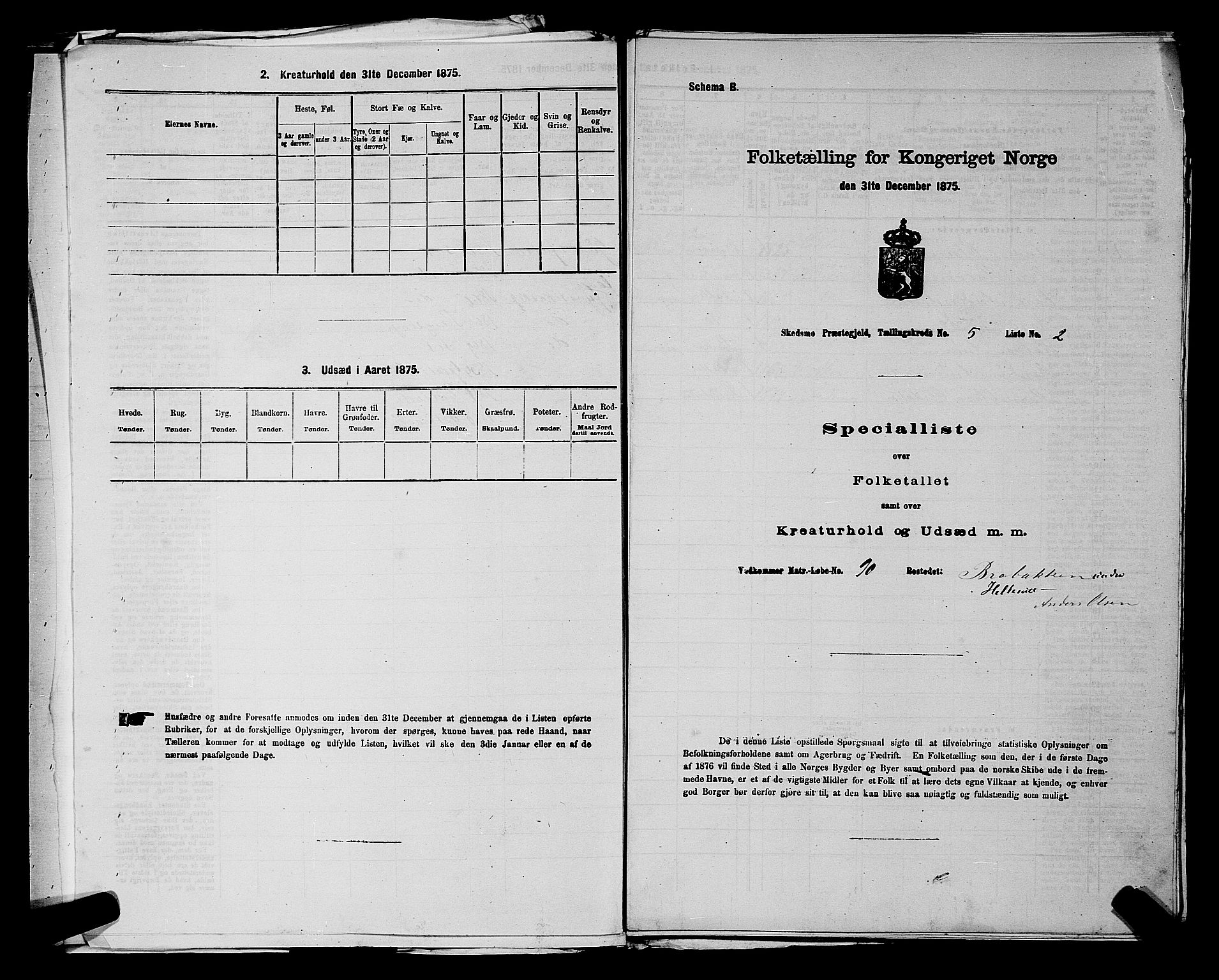 RA, 1875 census for 0231P Skedsmo, 1875, p. 603