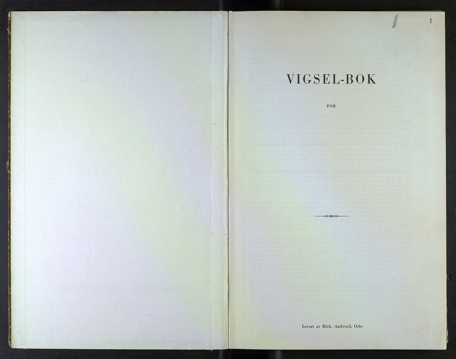 Byfogd og Byskriver i Bergen, SAB/A-3401/10/10F/L0027: Vielsesprotokoller, 1943, p. 1