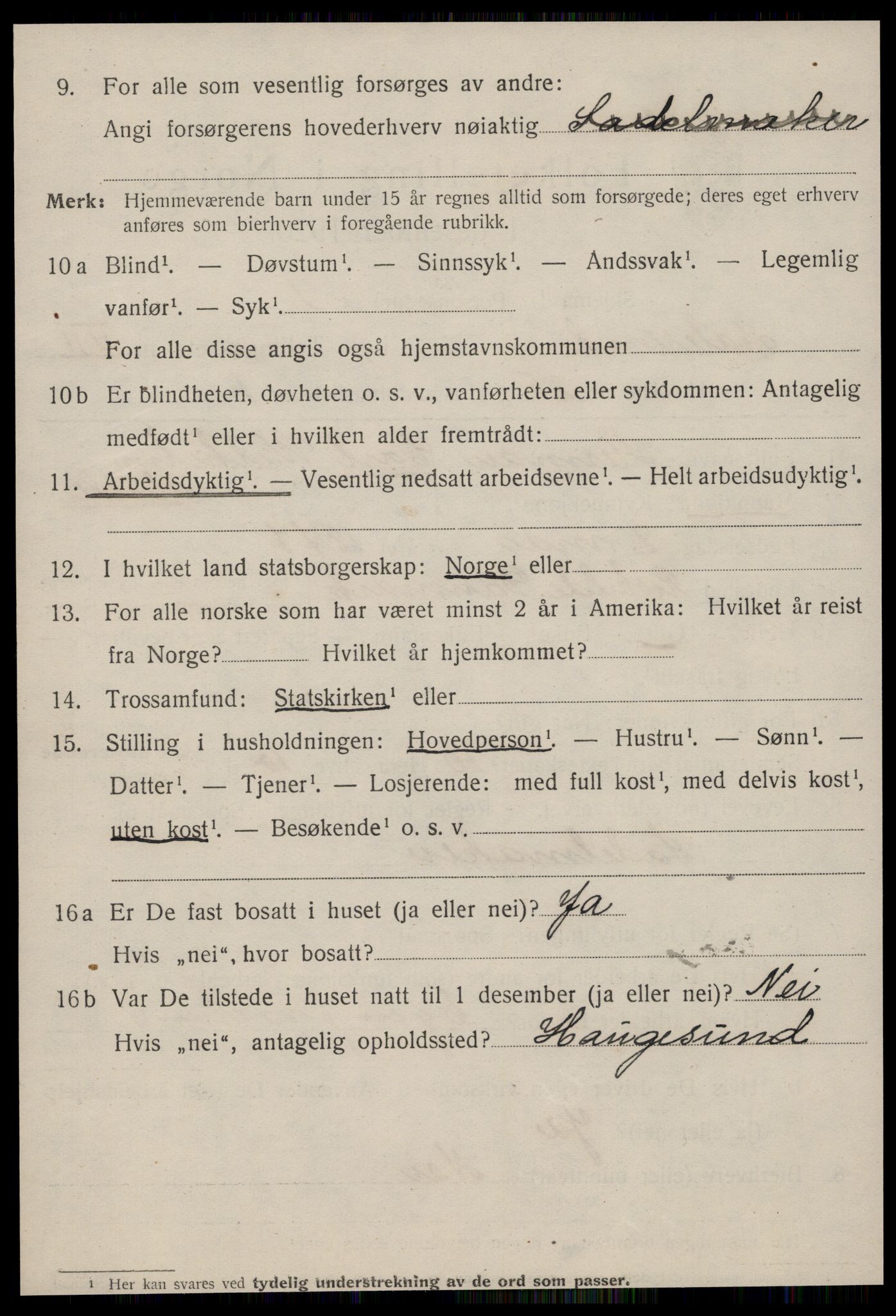 SAT, 1920 census for Ålesund, 1920, p. 20001