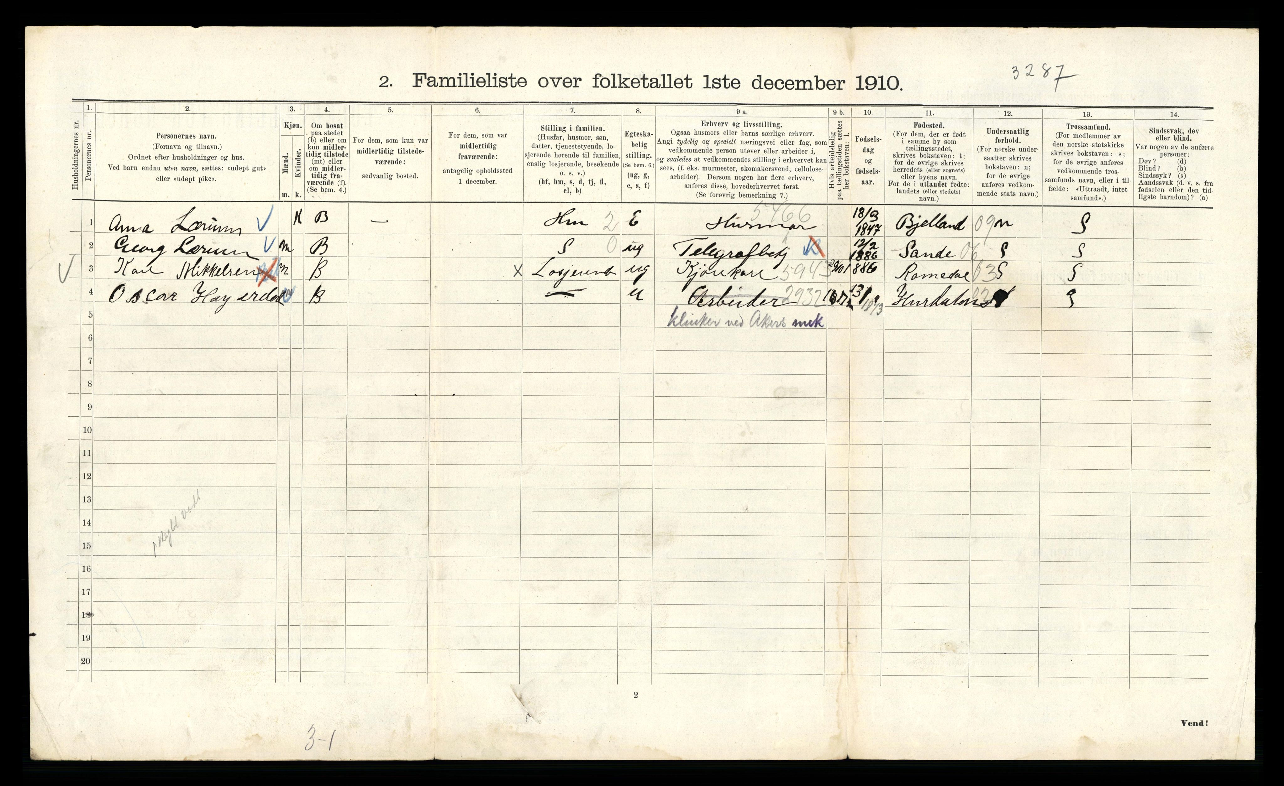 RA, 1910 census for Kristiania, 1910, p. 40564